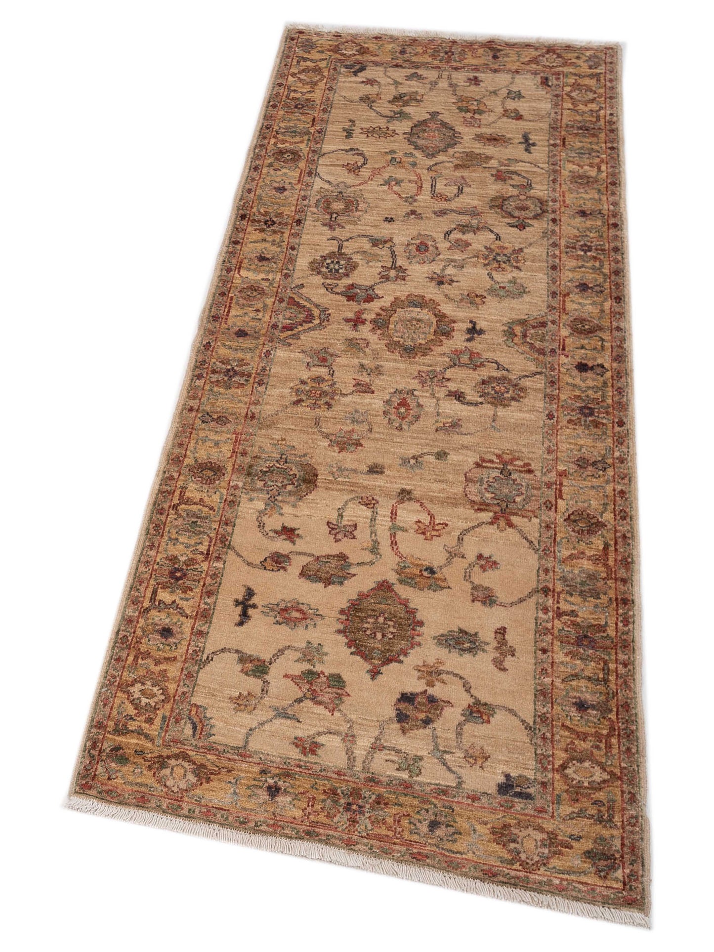 Elvan Tansu Ivory Gold 2.9x7.11 Hand Knotted Rug