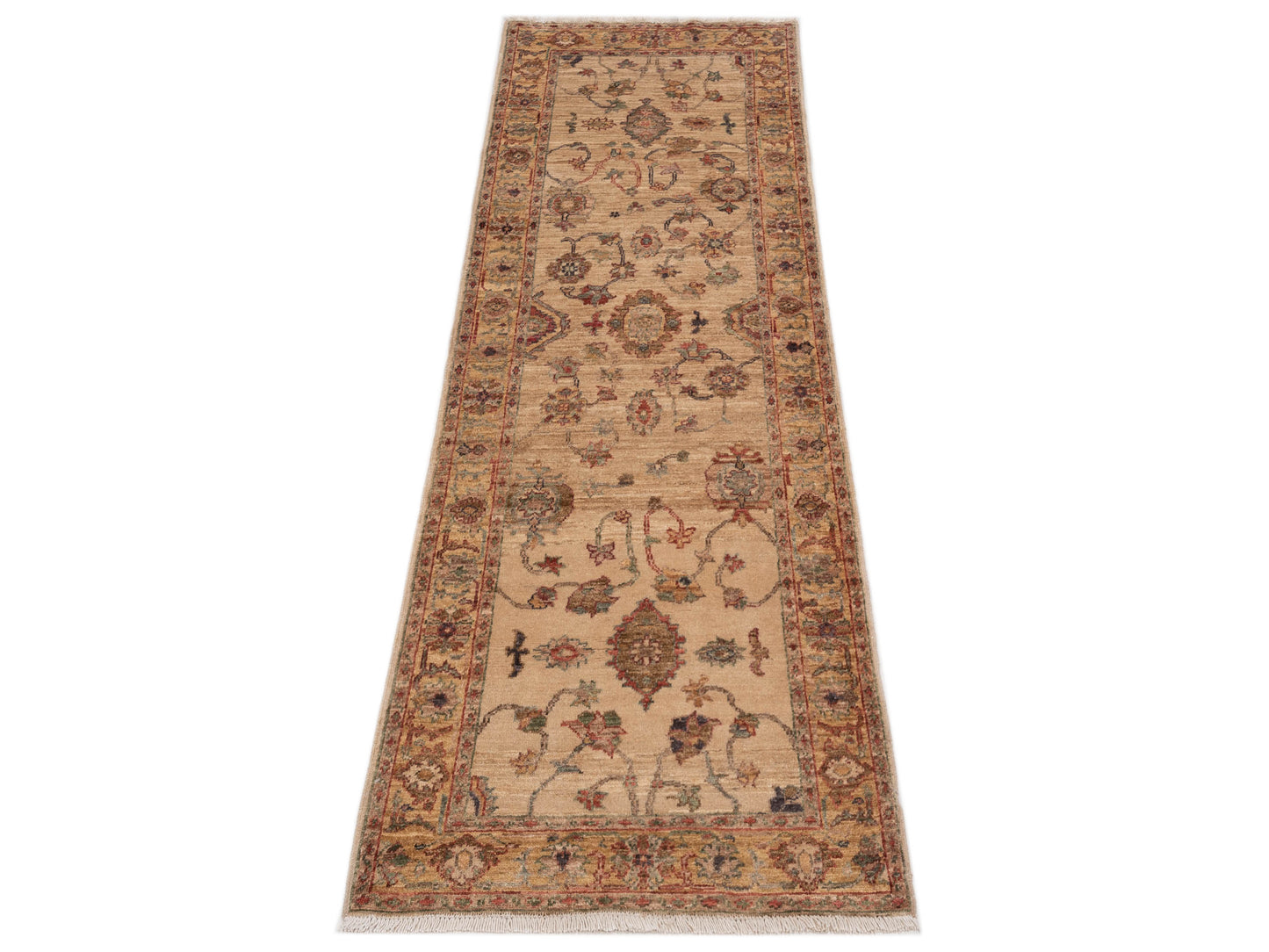 Elvan Tansu Ivory Gold 2.9x7.11 Hand Knotted Rug