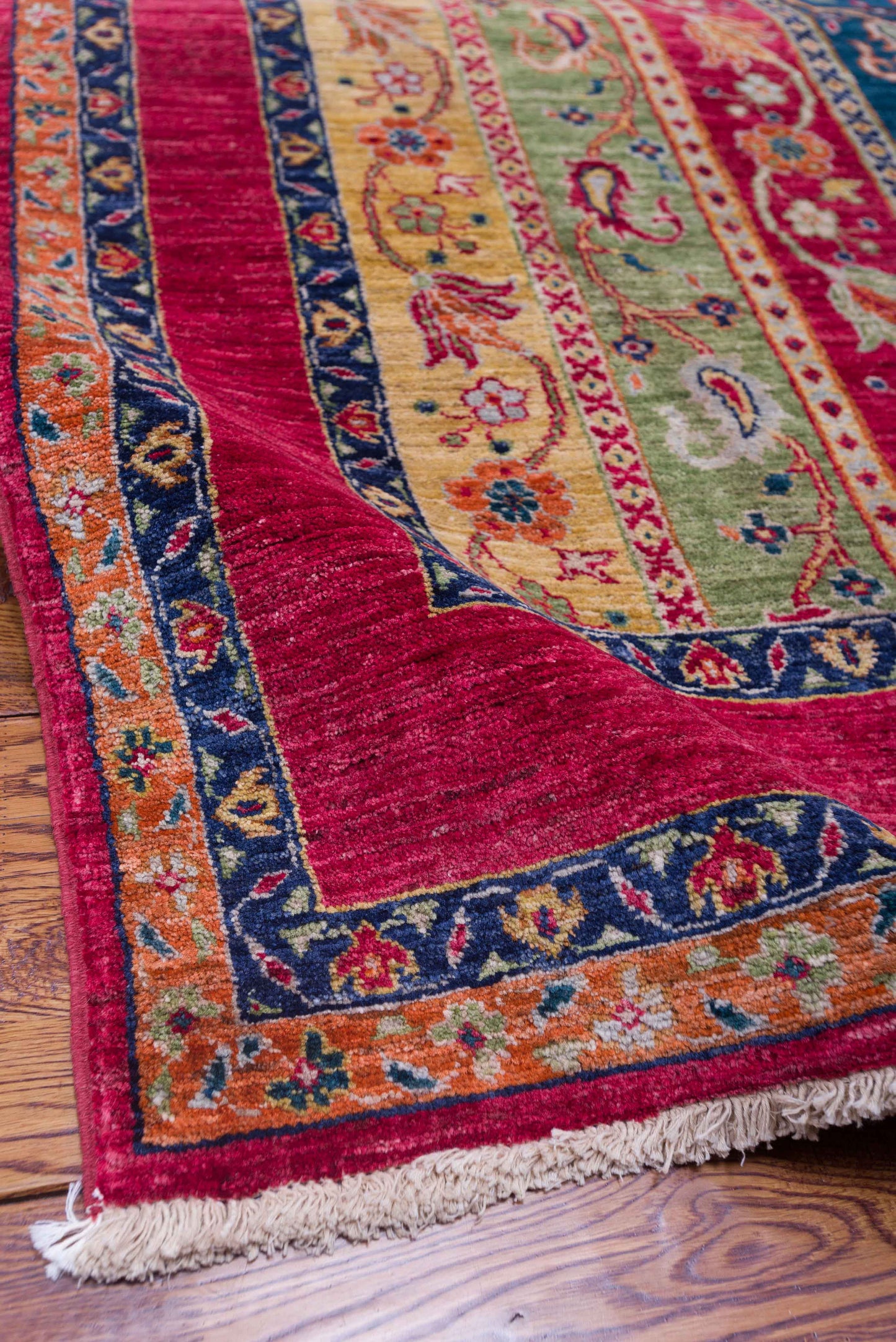 Shawl 126981 Multi 4x5.8 Hand Knotted Rug