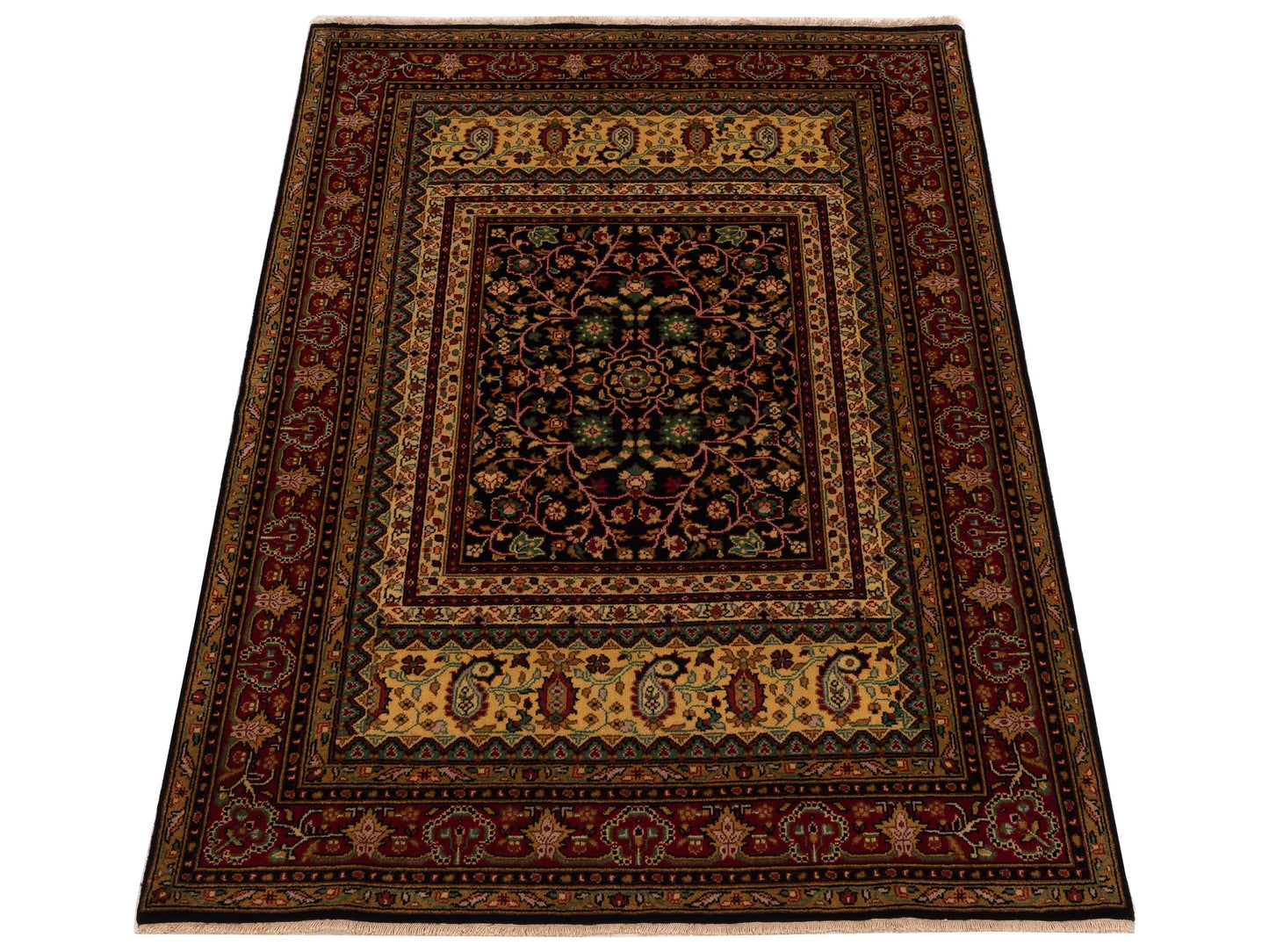 Sivas 127011 Black Red 4.1x5.10 Hand Knotted Rug