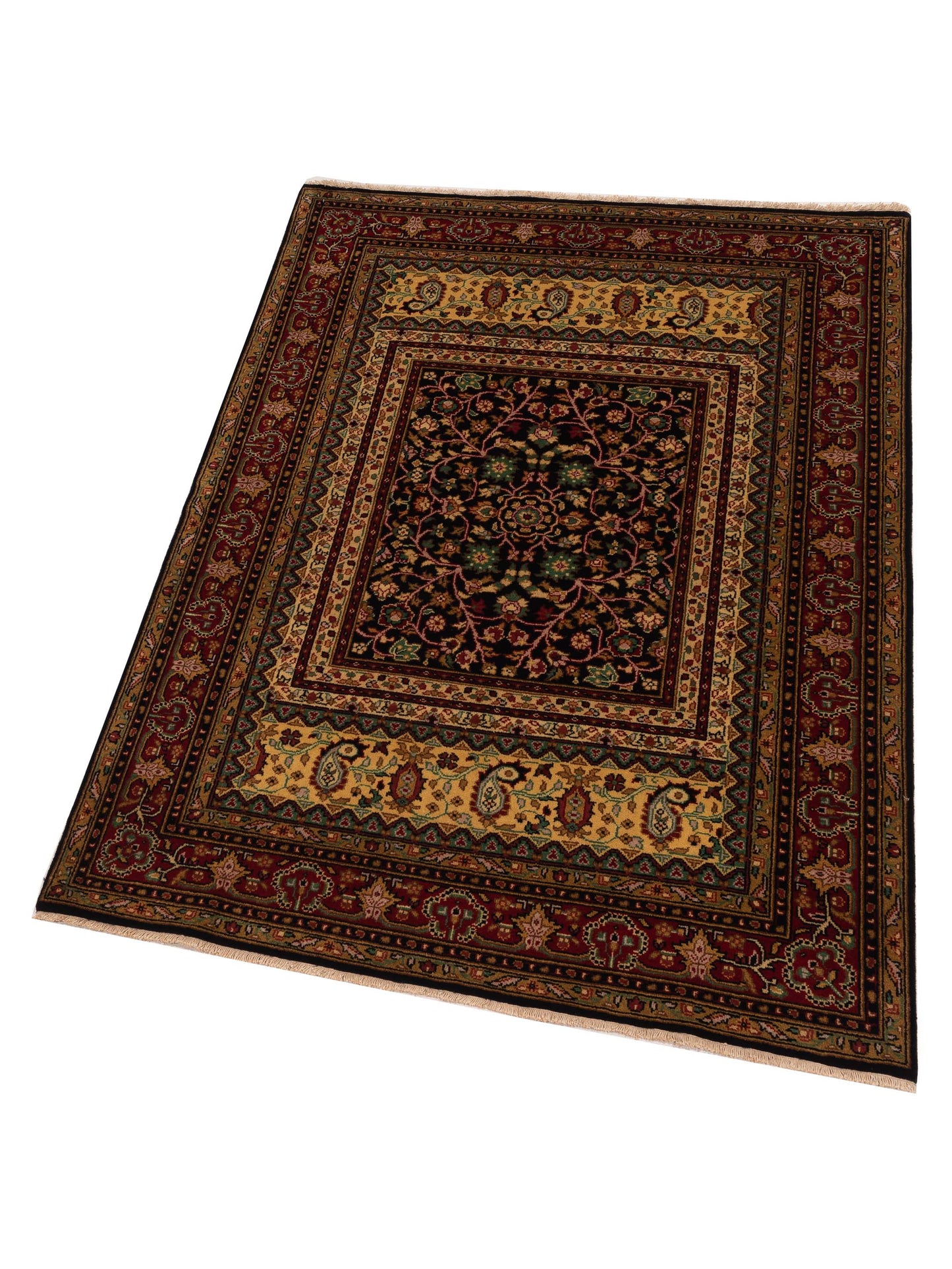 Sivas 127011 Black Red 4.1x5.10 Hand Knotted Rug