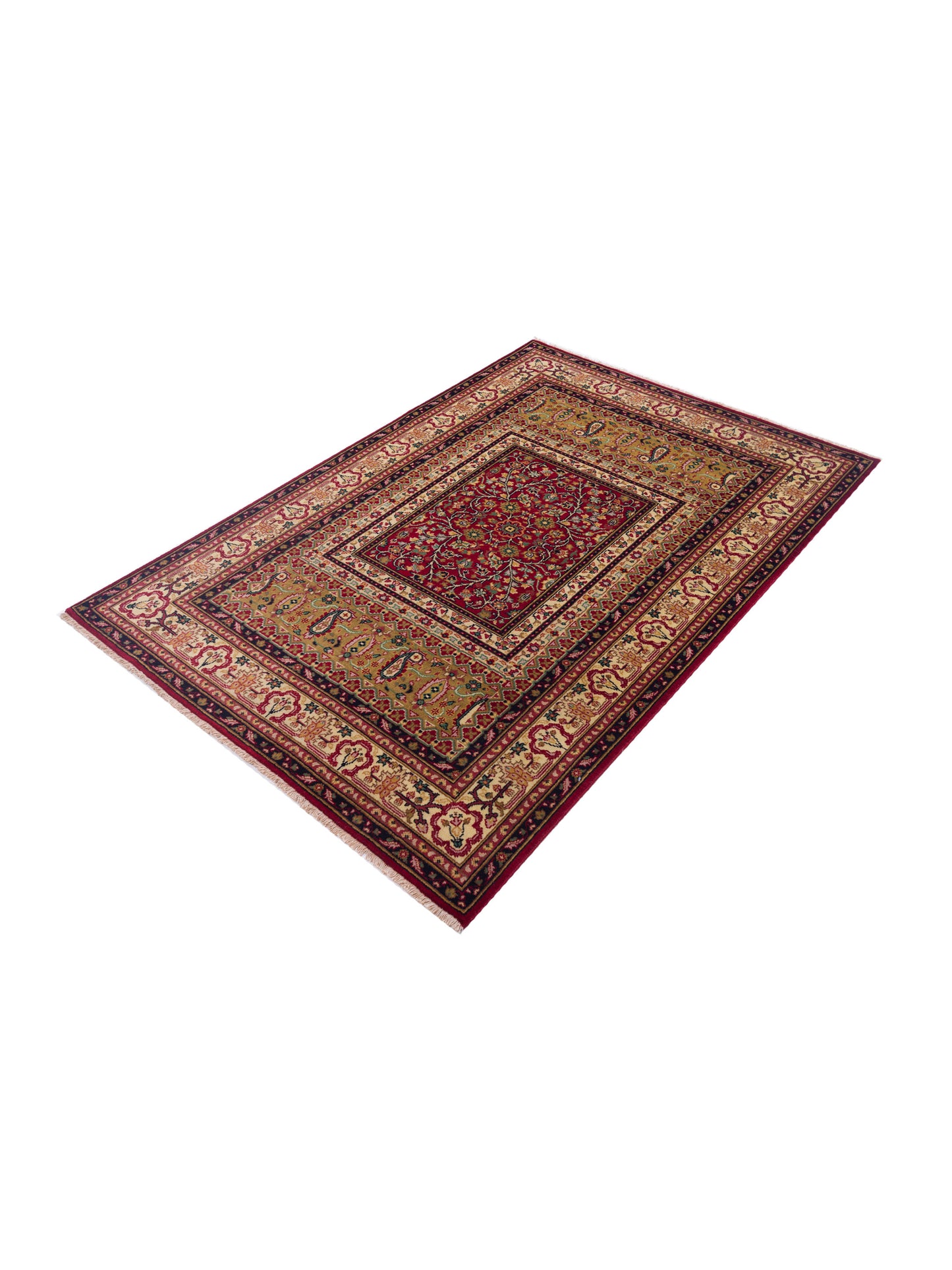 Sivas 127015 Red Ivory 4.1x6 Hand Knotted Rug