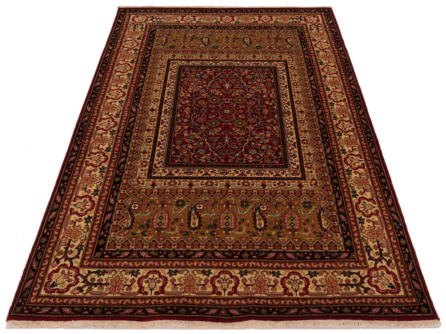 Sivas 127020 Red Ivory 4.1x6.1 Hand Knotted Rug