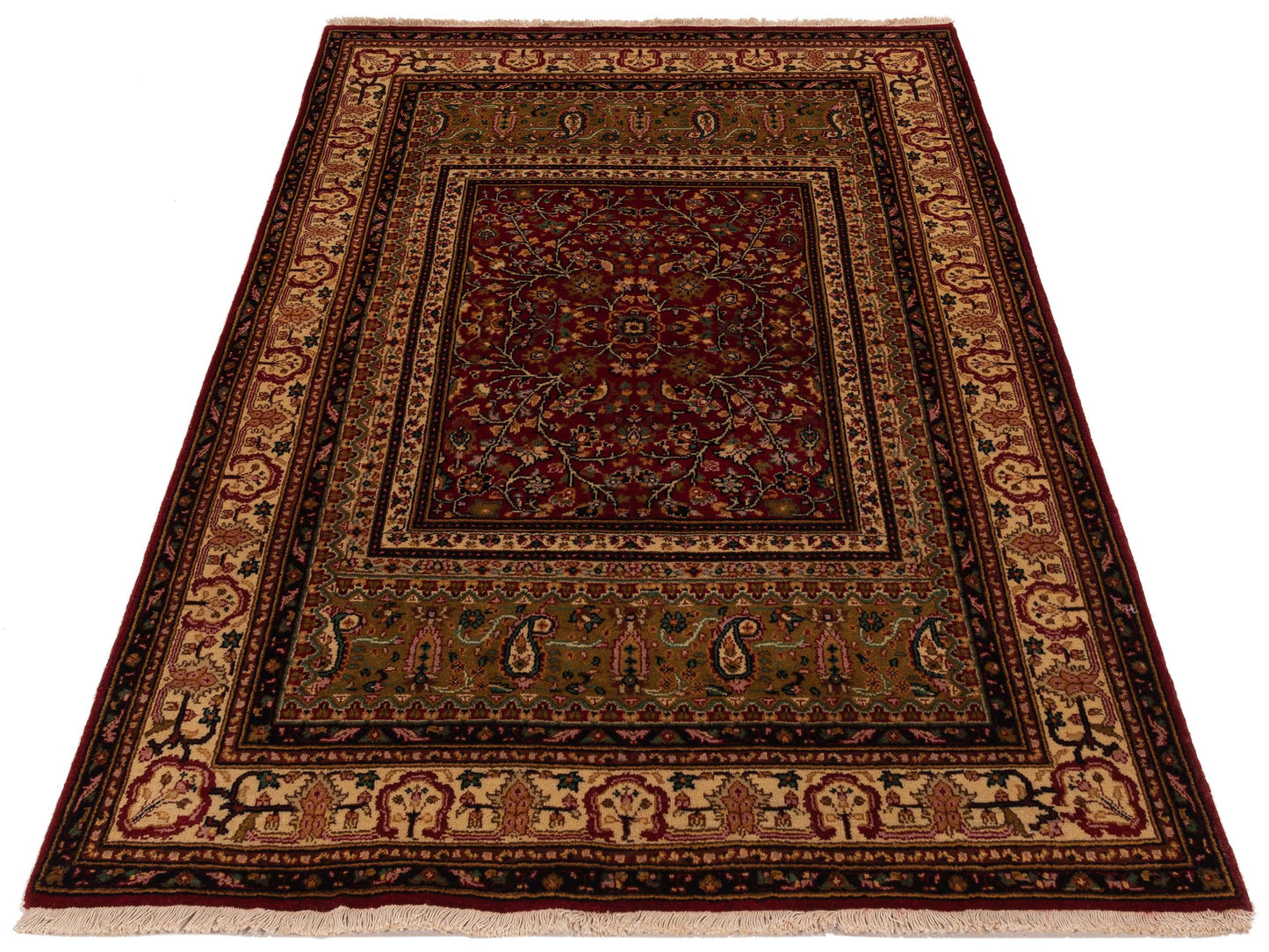 Sivas 127021 Red Ivory 4x5.11 Hand Knotted Rug