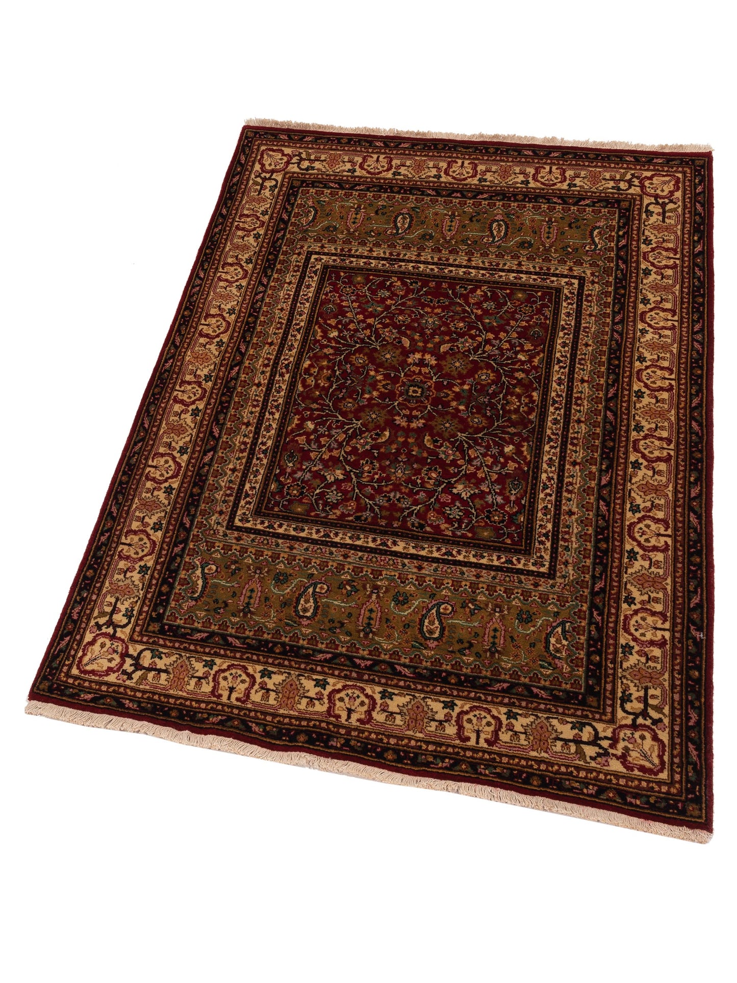 Sivas 127021 Red Ivory 4x5.11 Hand Knotted Rug