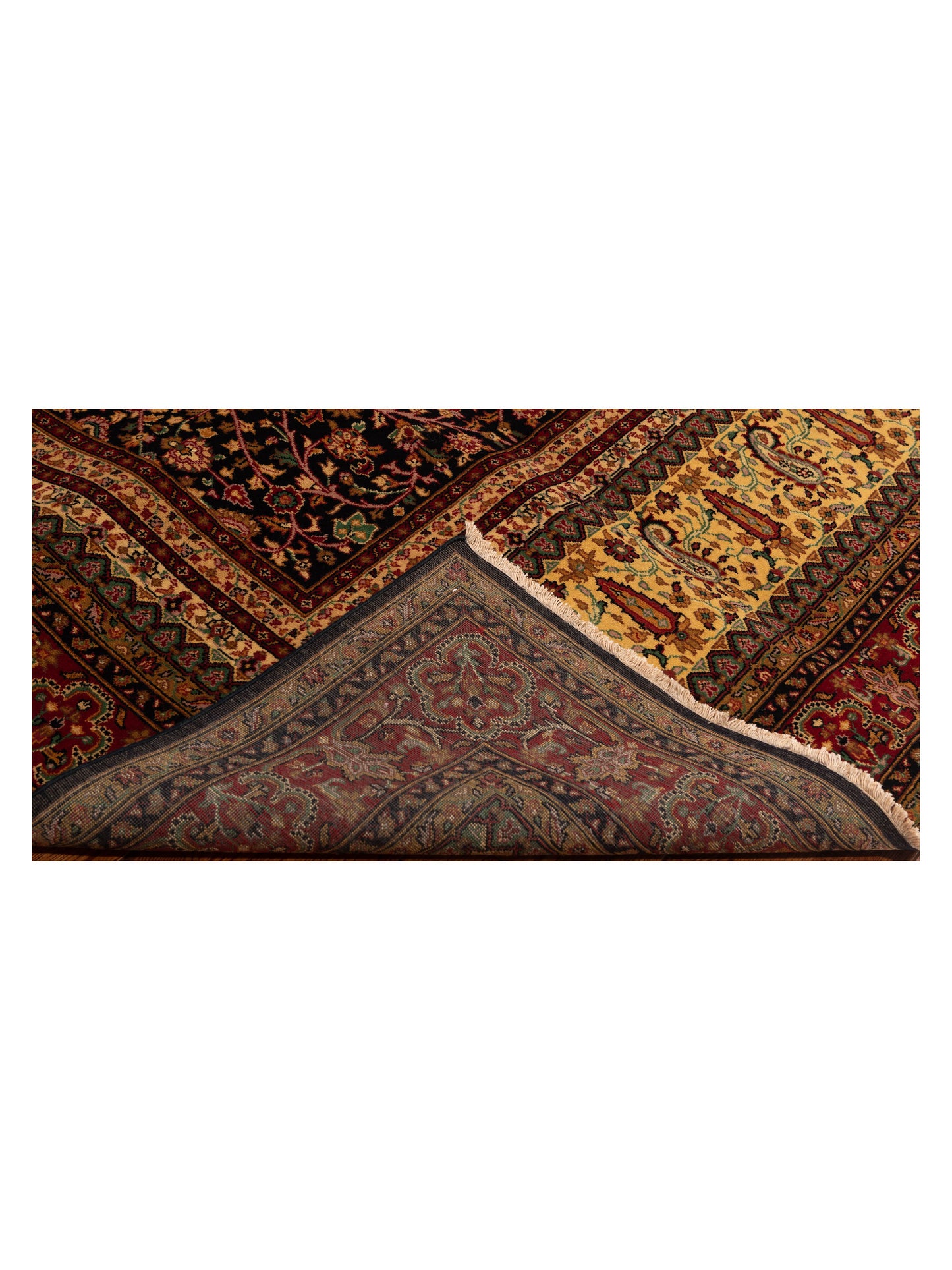 Sivas 127044 Black Red 6x8.9 Hand Knotted Rug