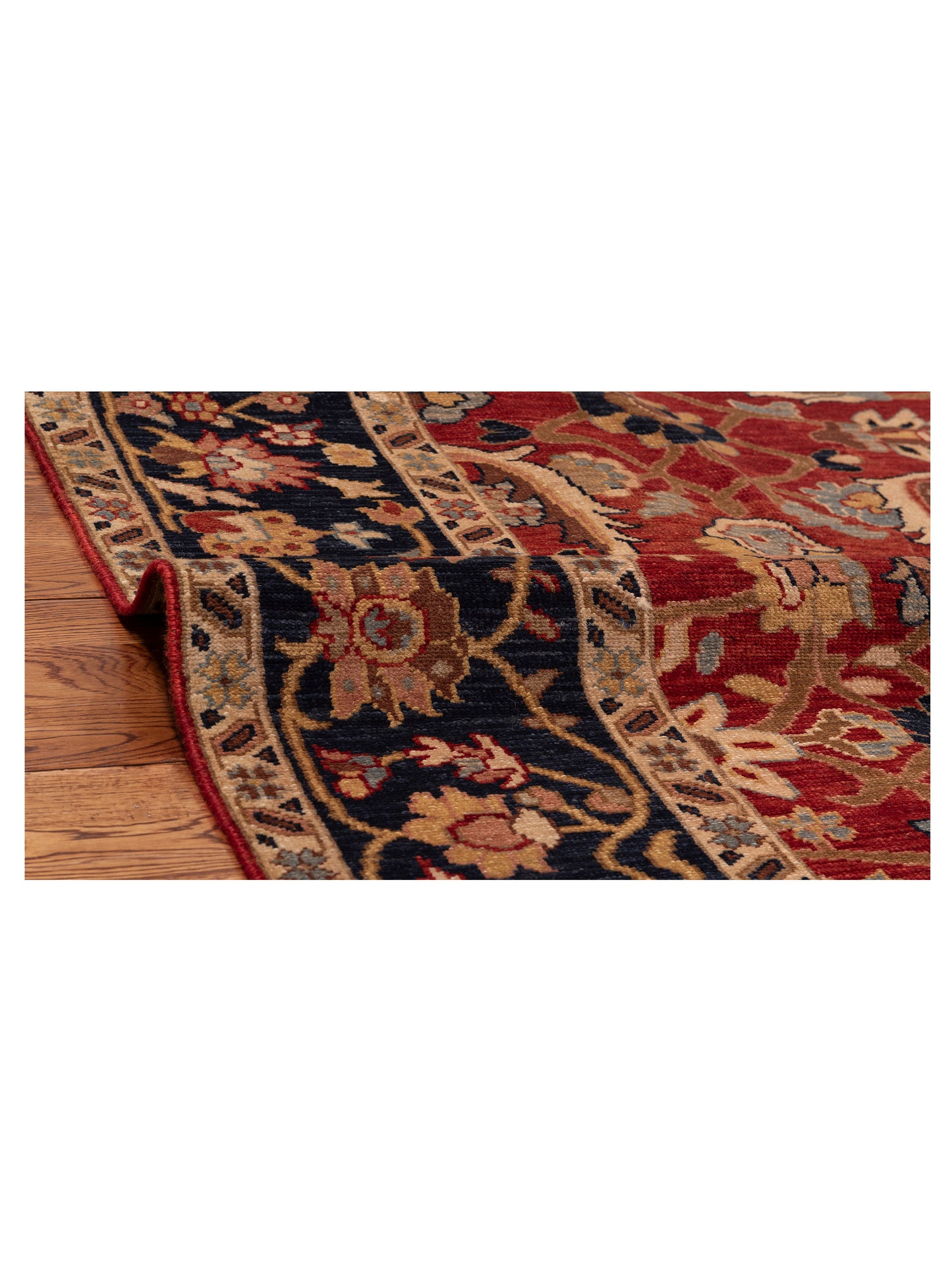 Simav 127171 Red Black 8.1x10 Hand Knotted Rug