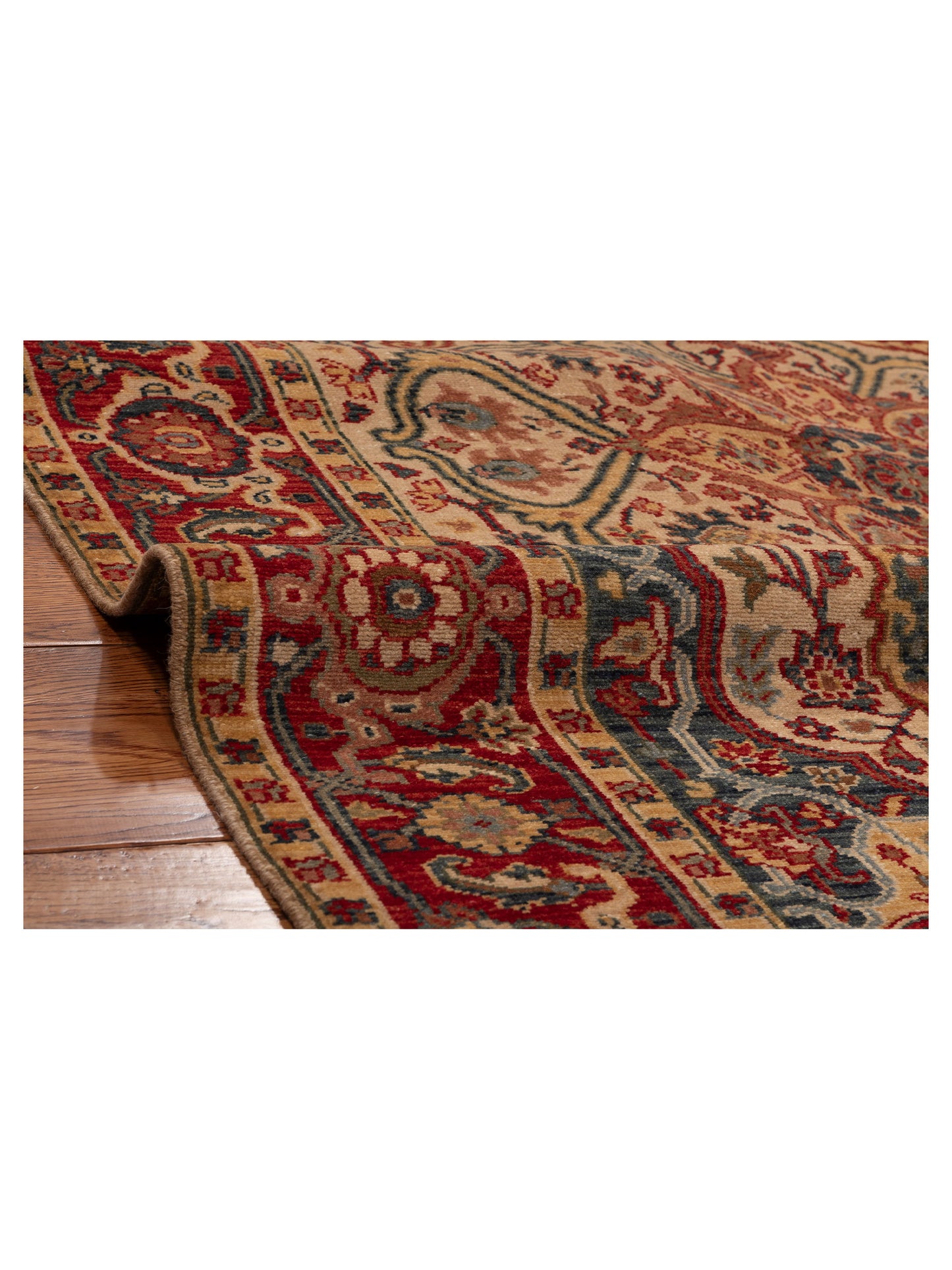 Simav 127185 Multi Red 5.1x7 Hand Knotted Rug