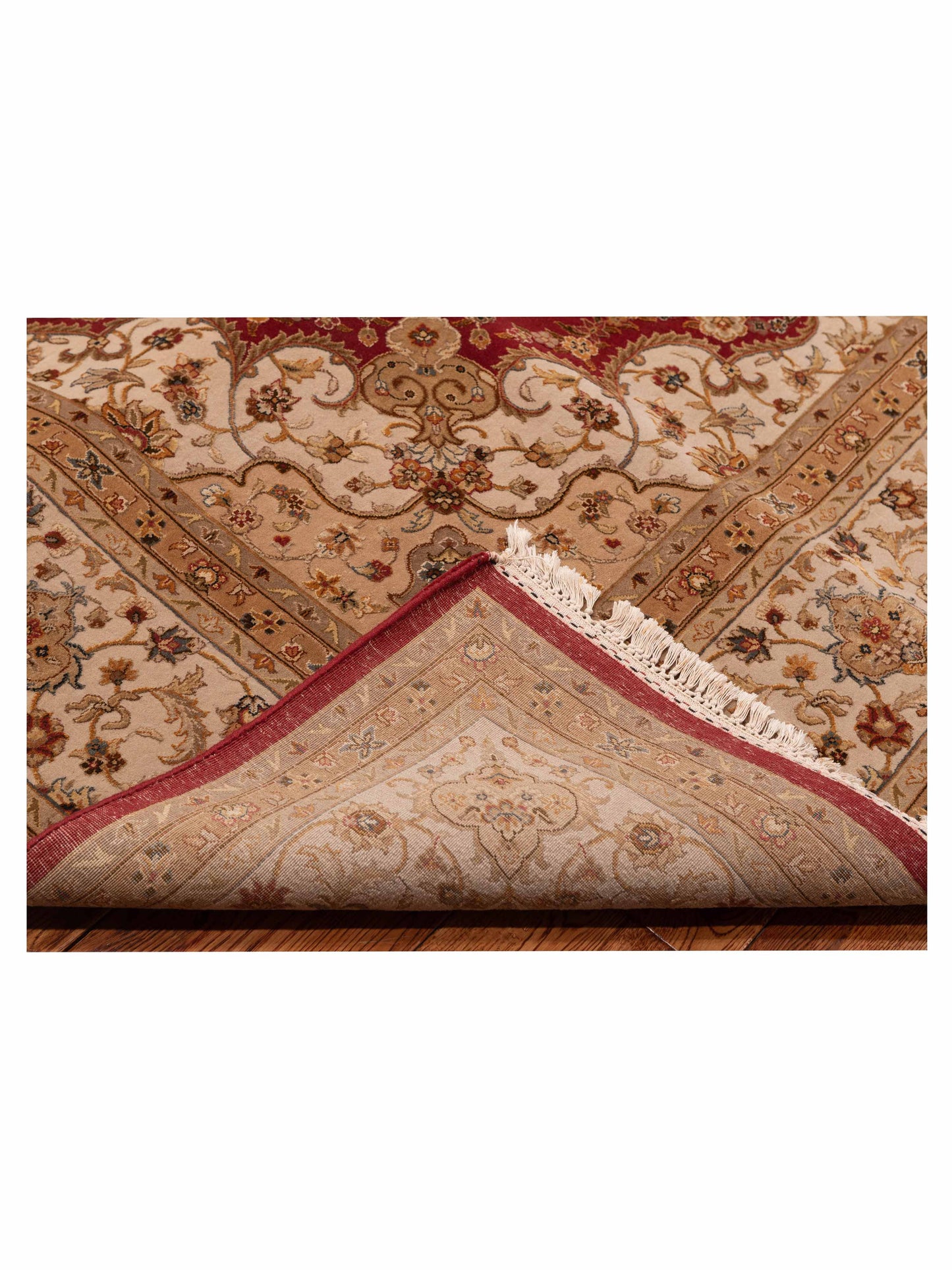 Imperial Silk 127194 Red Ivory 9x11.11 Hand Knotted Rug