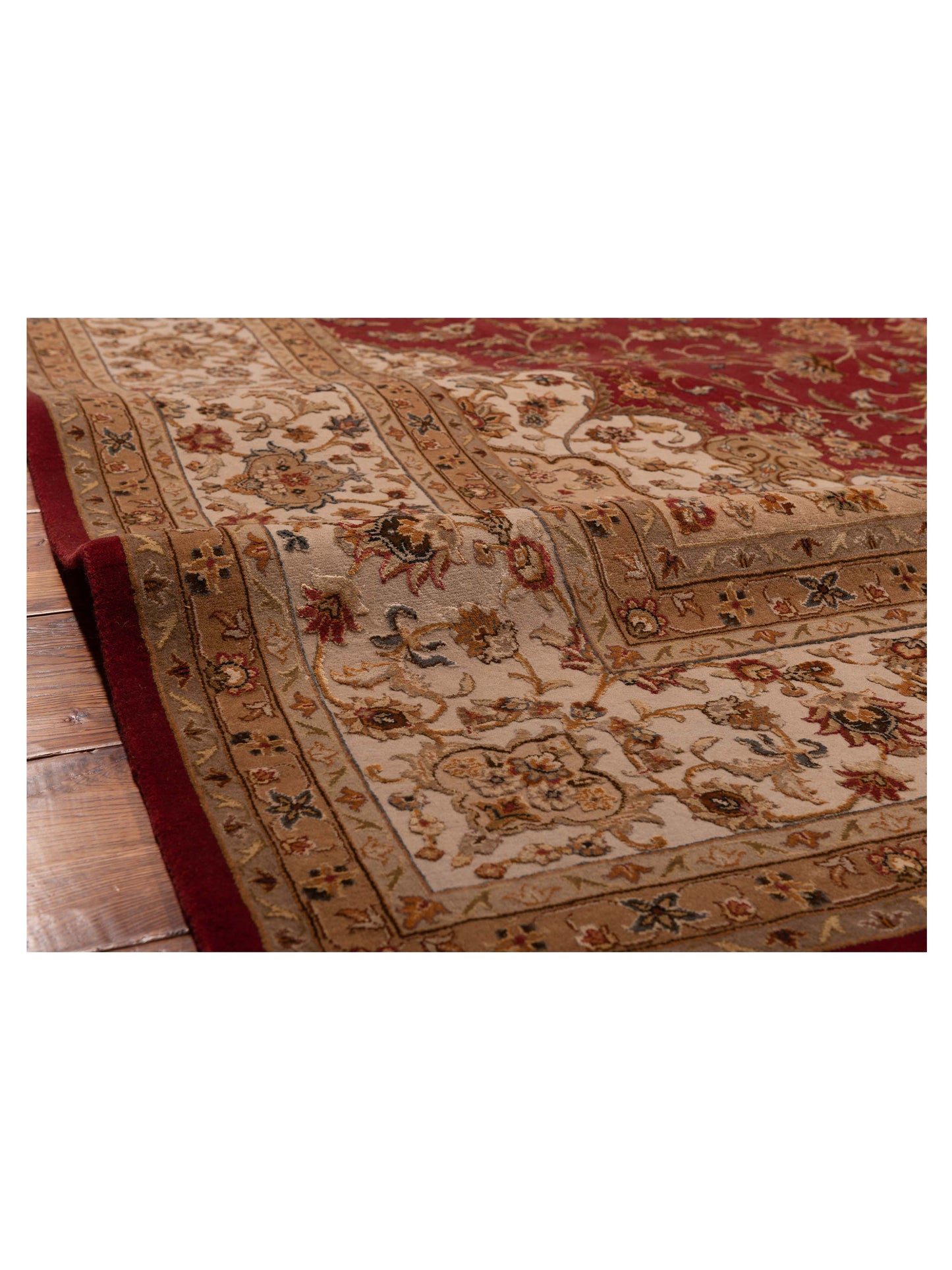 Imperial Silk 127194 Red Ivory 9x11.11 Hand Knotted Rug