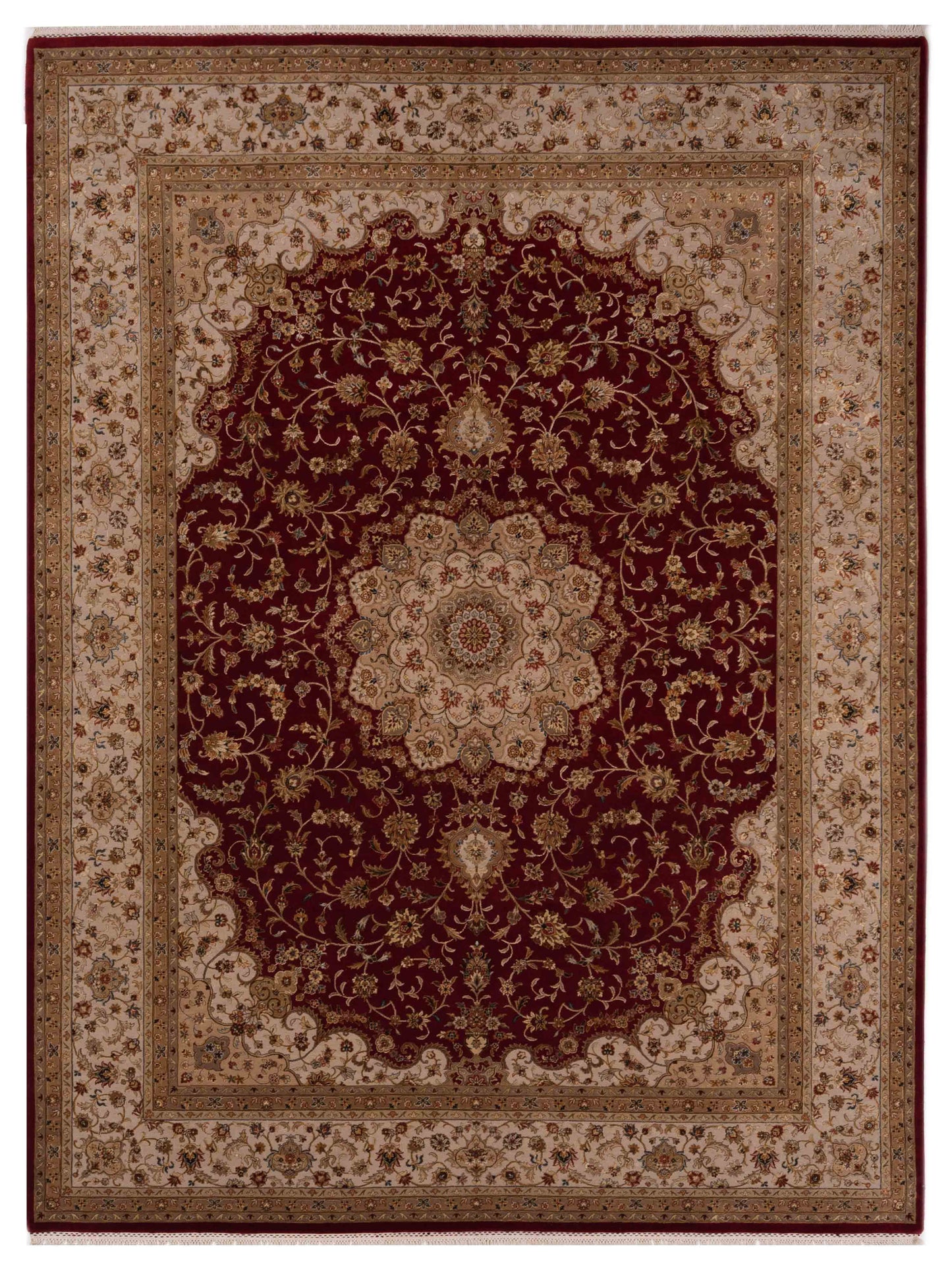 Rajpur Imperial Silk Red Ivory Traditional