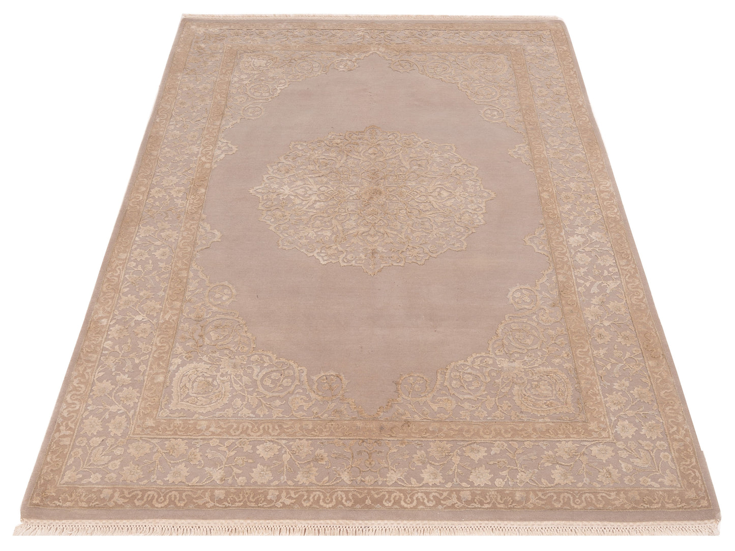 Imperial Silk 127207 Gray 5.7x8 Hand Knotted Rug
