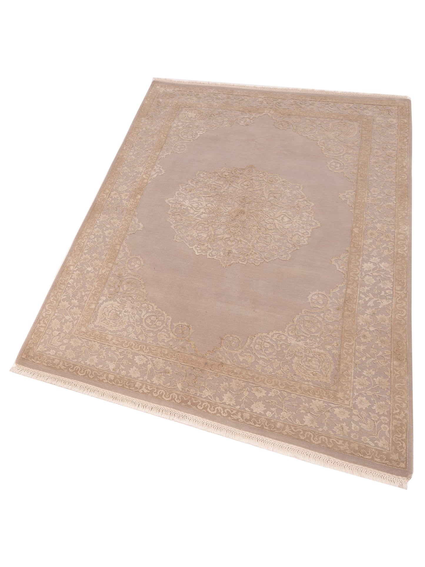 Imperial Silk 127207 Gray 5.7x8 Hand Knotted Rug