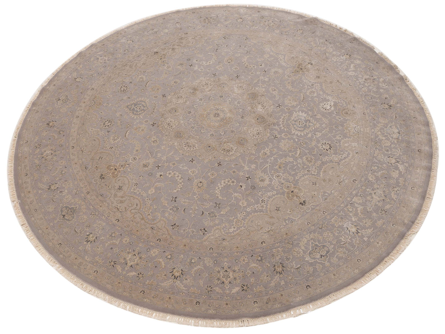 Imperial Silk 127211 Gray Gray 9.11x9.11 Hand Knotted Rug