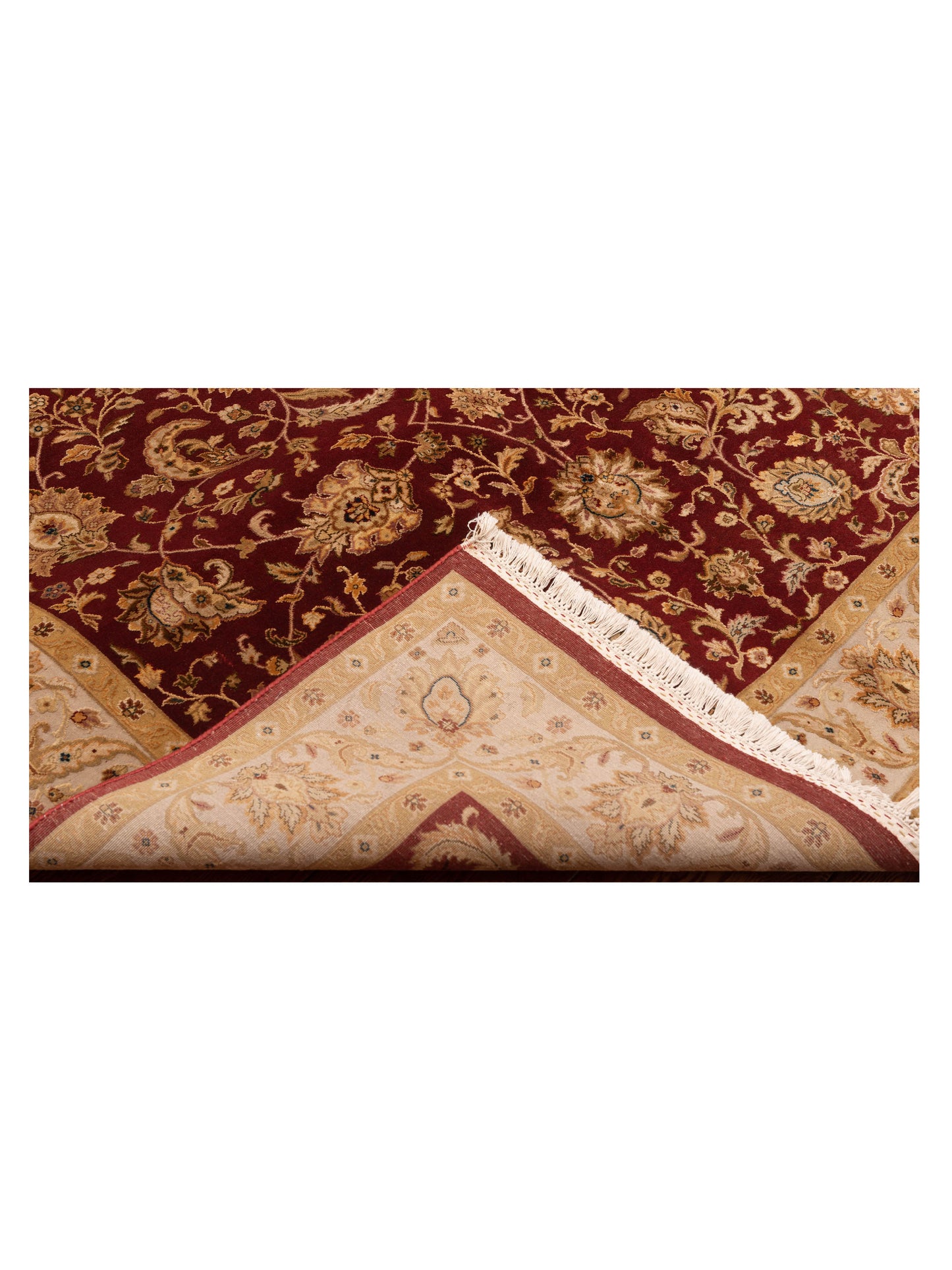 Imperial Silk 127218 Red Beige 6.1x9.1 Hand Knotted Rug