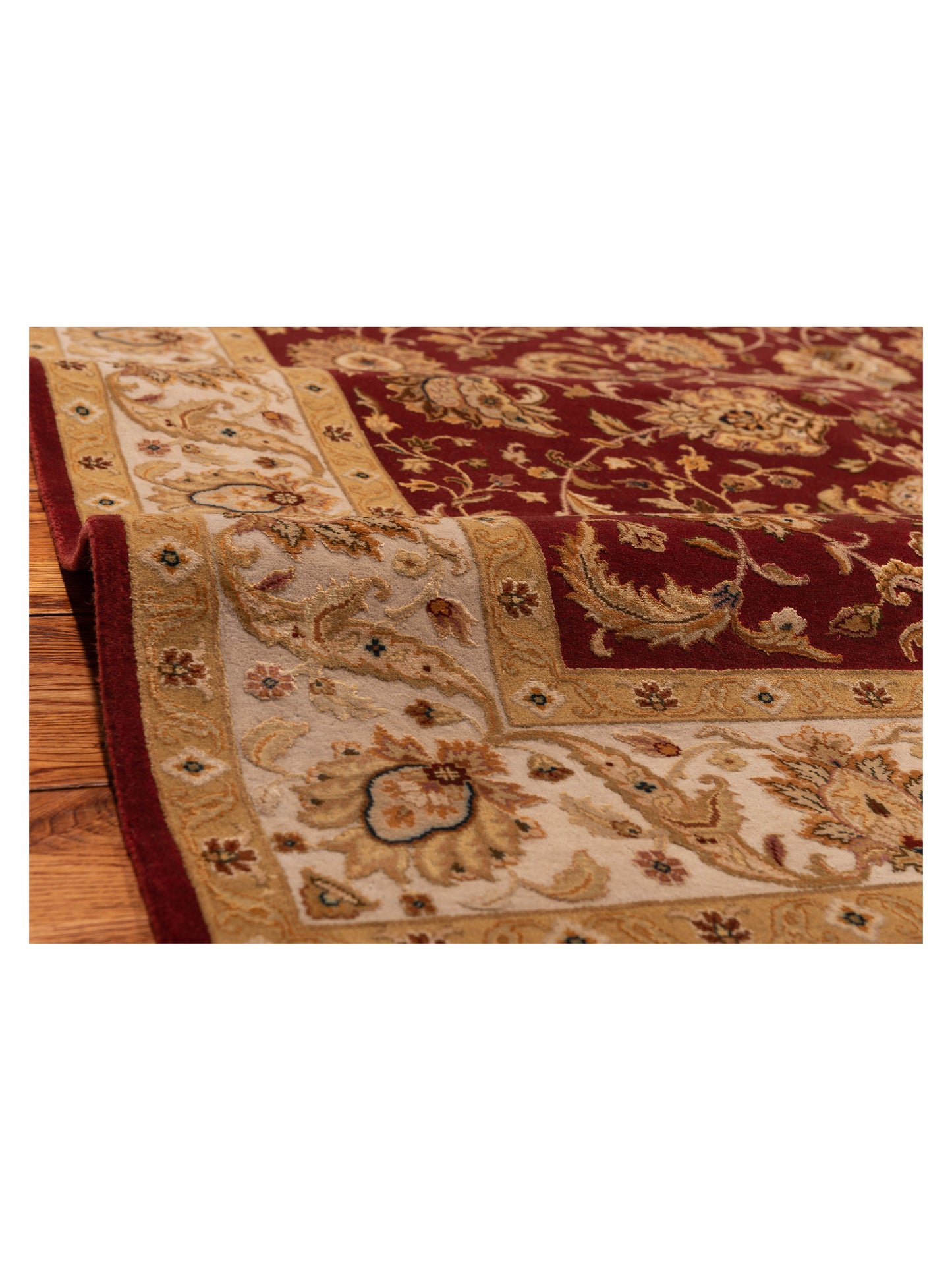 Imperial Silk 127218 Red Beige 6.1x9.1 Hand Knotted Rug