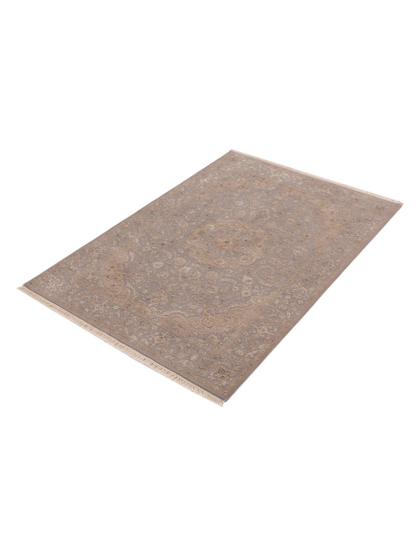 Imperial Silk 127220 Silver 5.6x8 Hand Knotted Rug