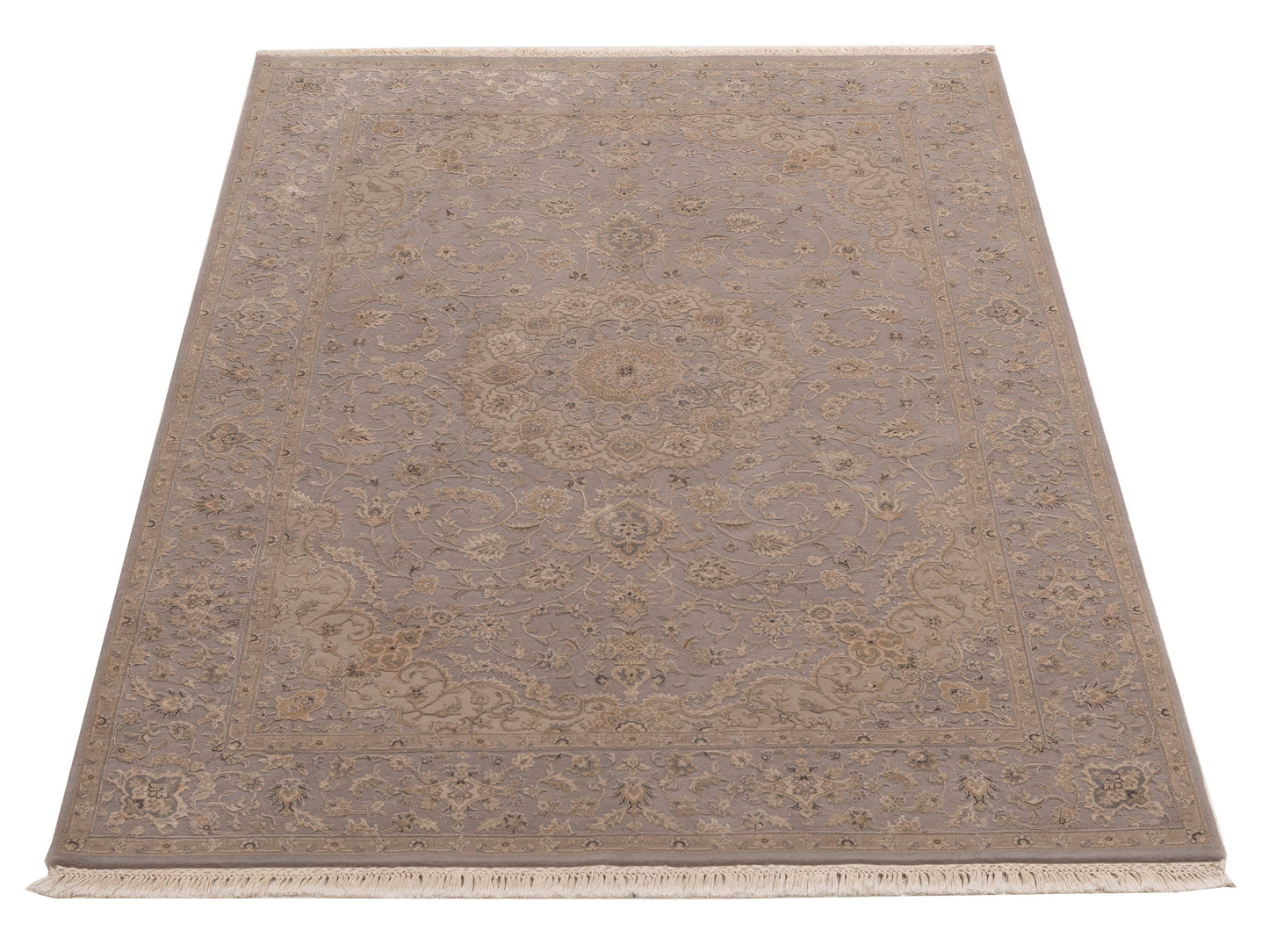 Imperial Silk 127220 Silver 5.6x8 Hand Knotted Rug