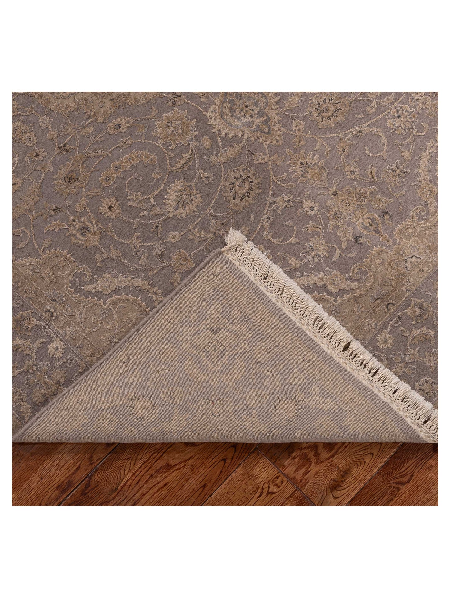 Imperial Silk 127220 Silver 5.6x8 Hand Knotted Rug