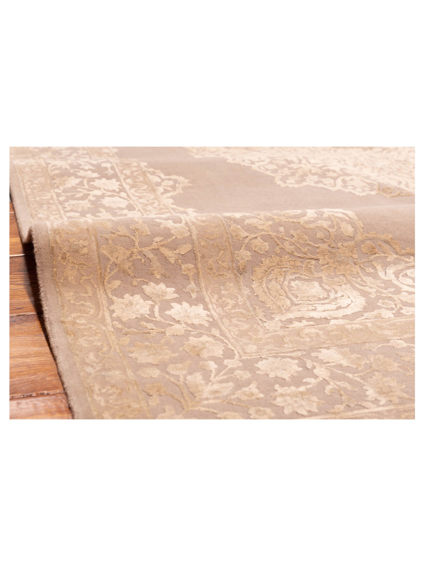 Imperial Silk 127222 Silver Silver 5.6x8.1 Hand Knotted Rug