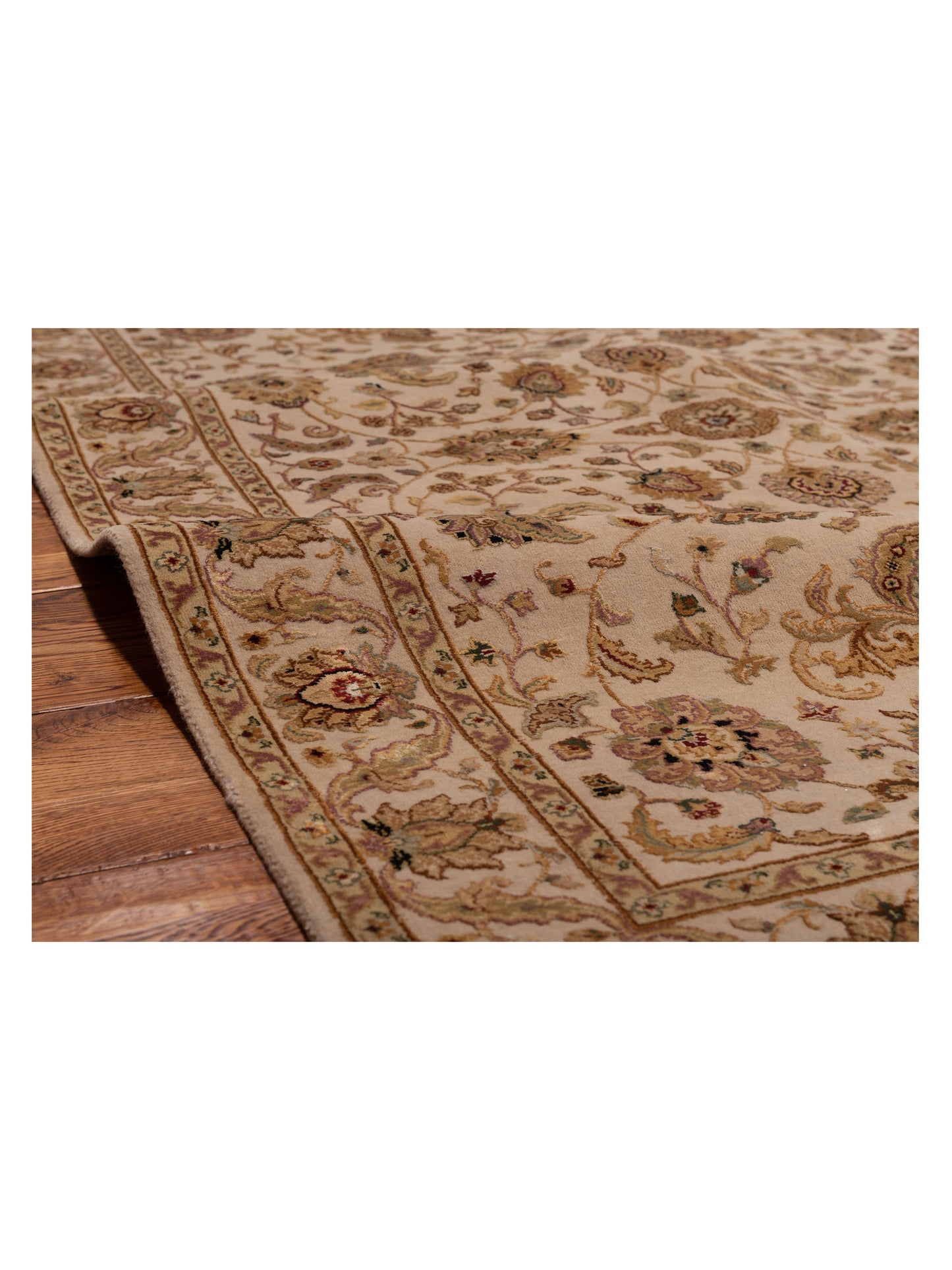 Imperial Silk 127230 Ivory Ivory 4.2x6.3 Hand Knotted Rug