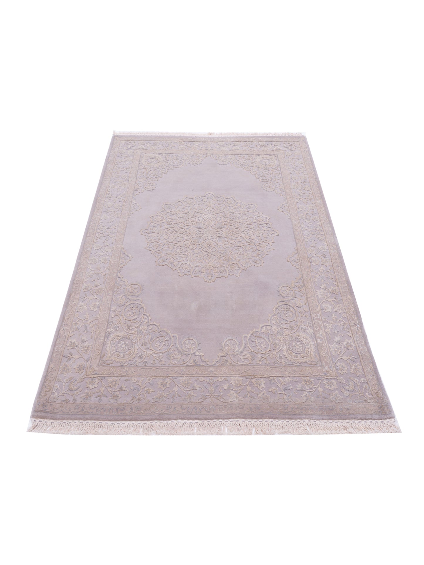 Imperial Silk 127241 Silver Silver 4x6.1 Hand Knotted Rug