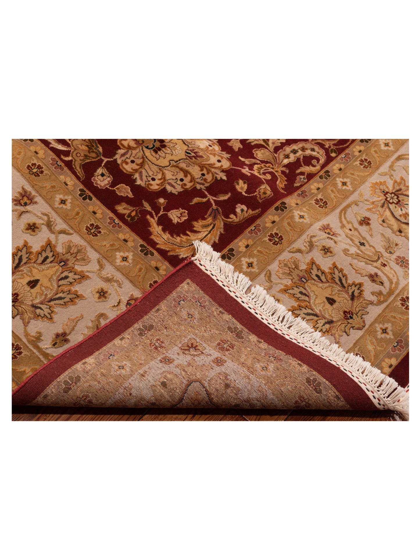 Imperial Silk 127243 Red Ivory 9.1x12.2 Hand Knotted Rug