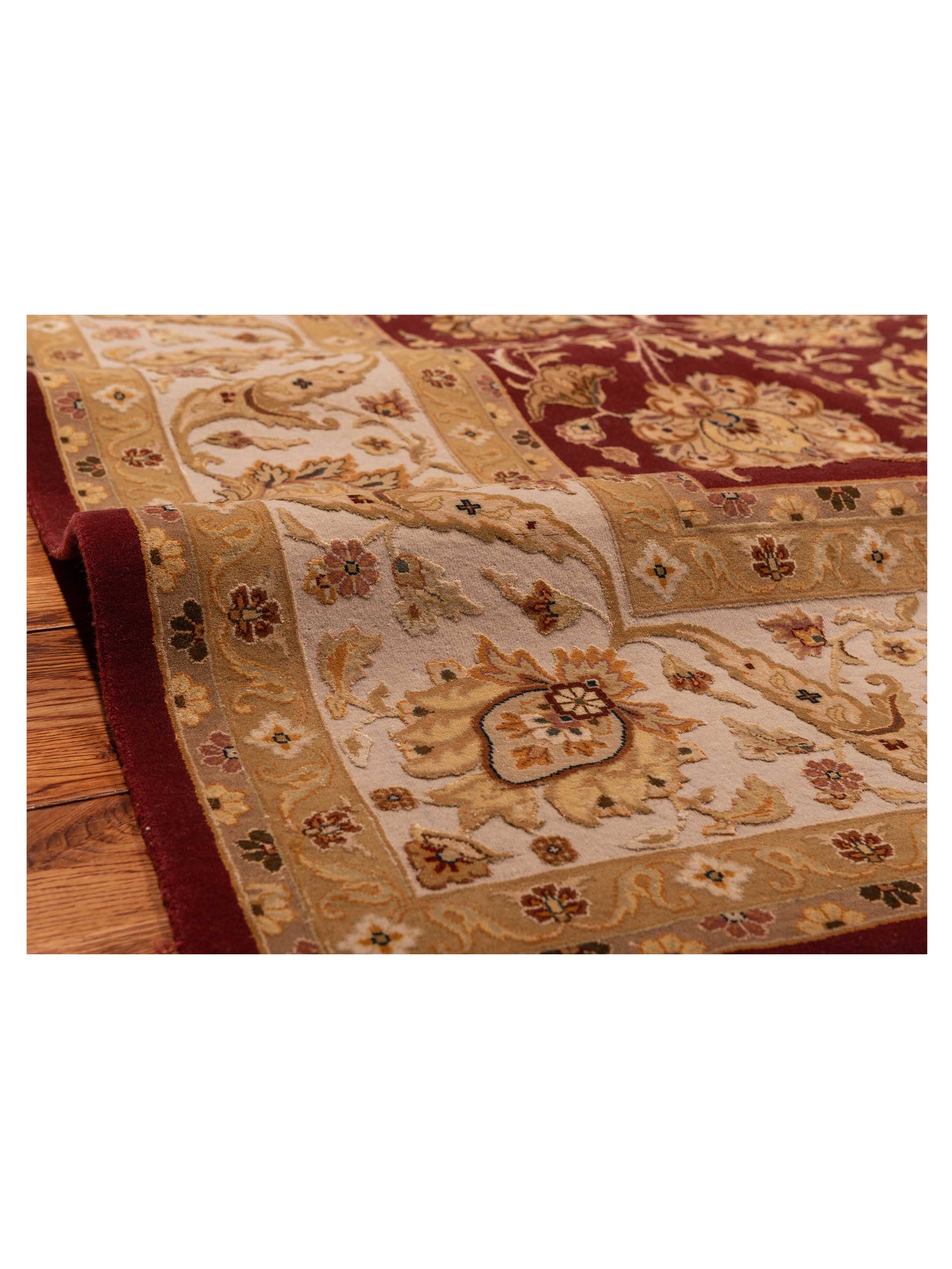 Imperial Silk 127243 Red Ivory 9.1x12.2 Hand Knotted Rug