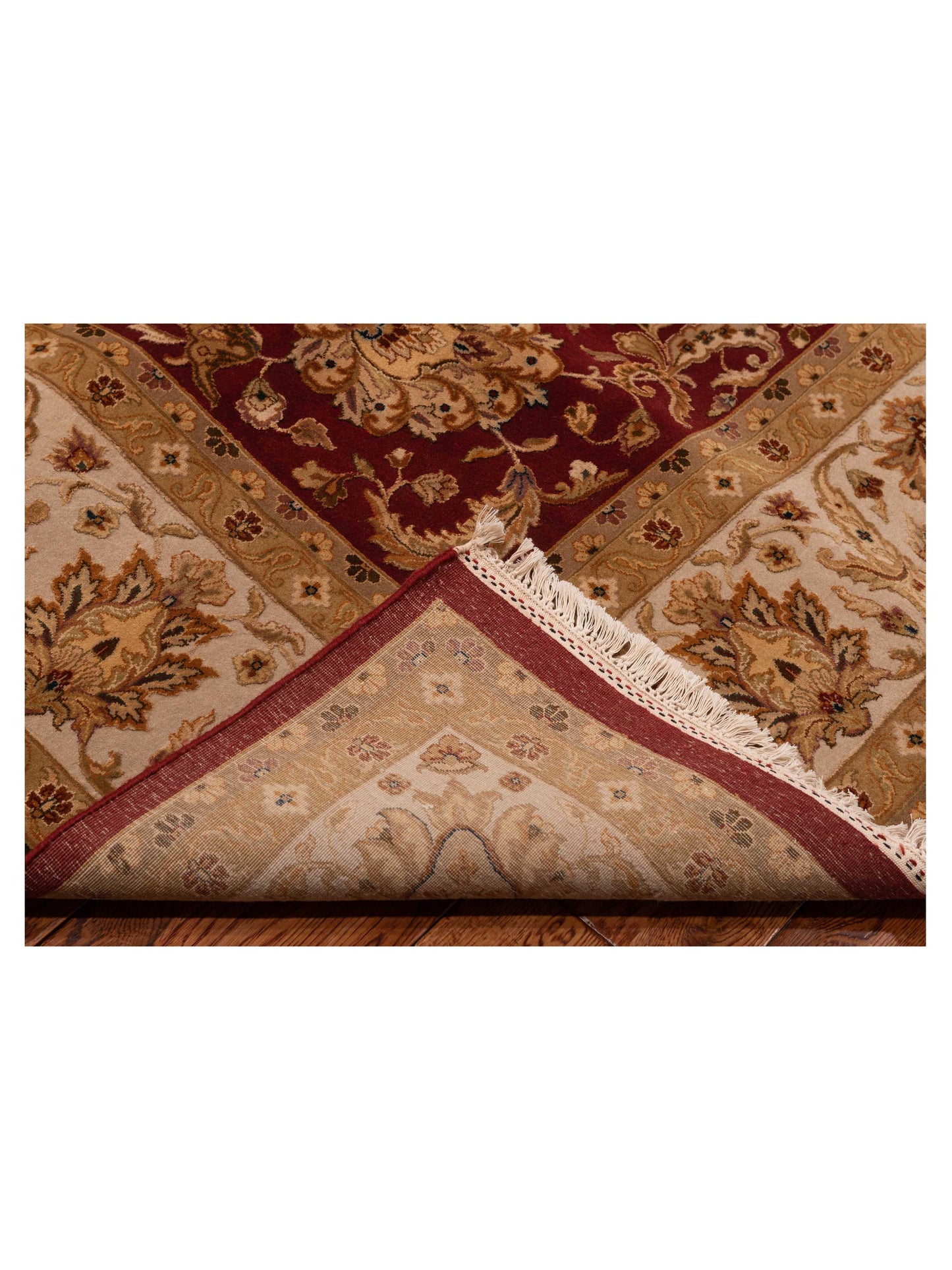 Imperial Silk 127277 Red Ivory 9x12.1 Hand Knotted Rug