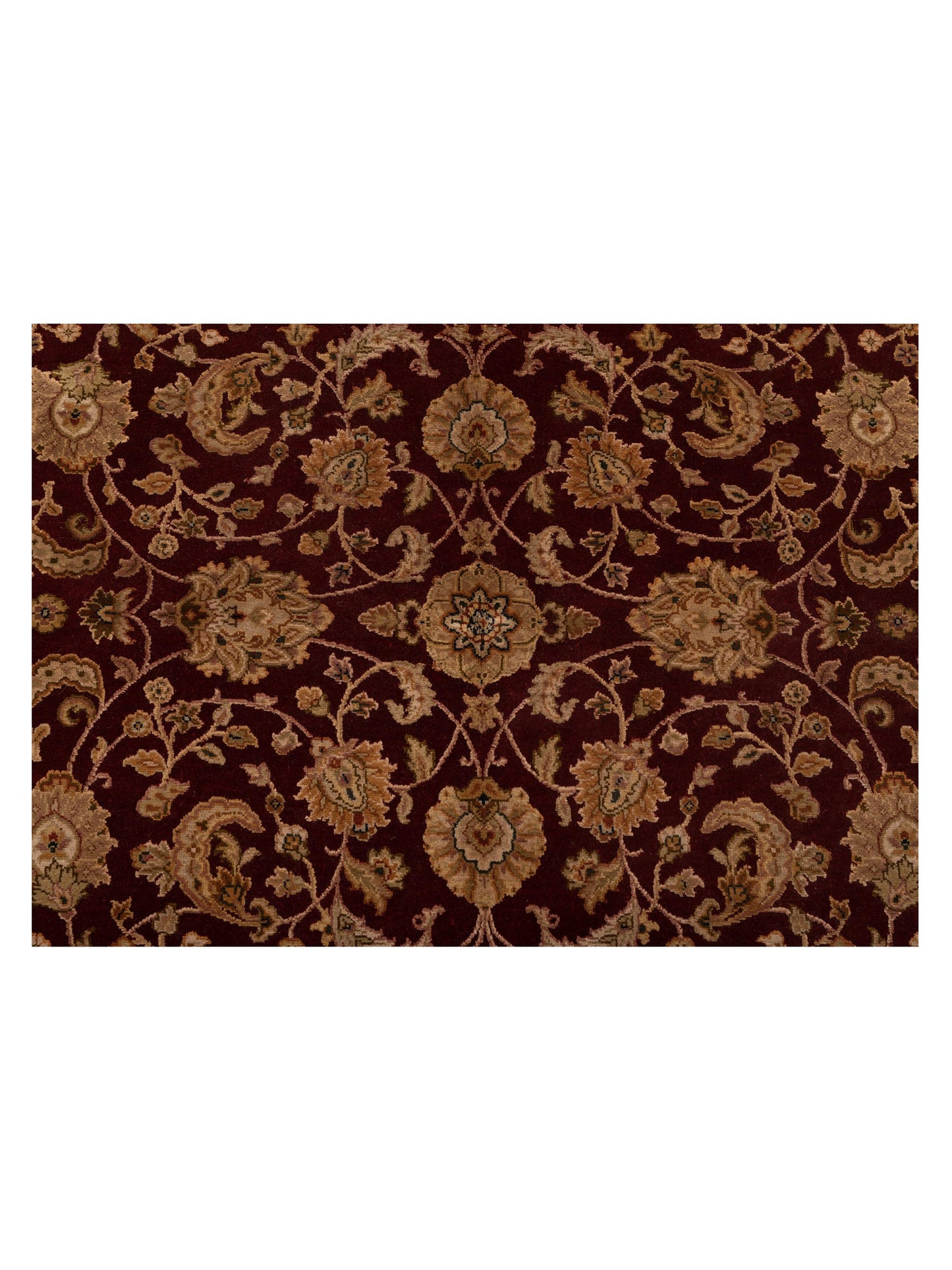 Imperial Silk 127299 Red Ivory 4.2x6.2 Hand Knotted Rug