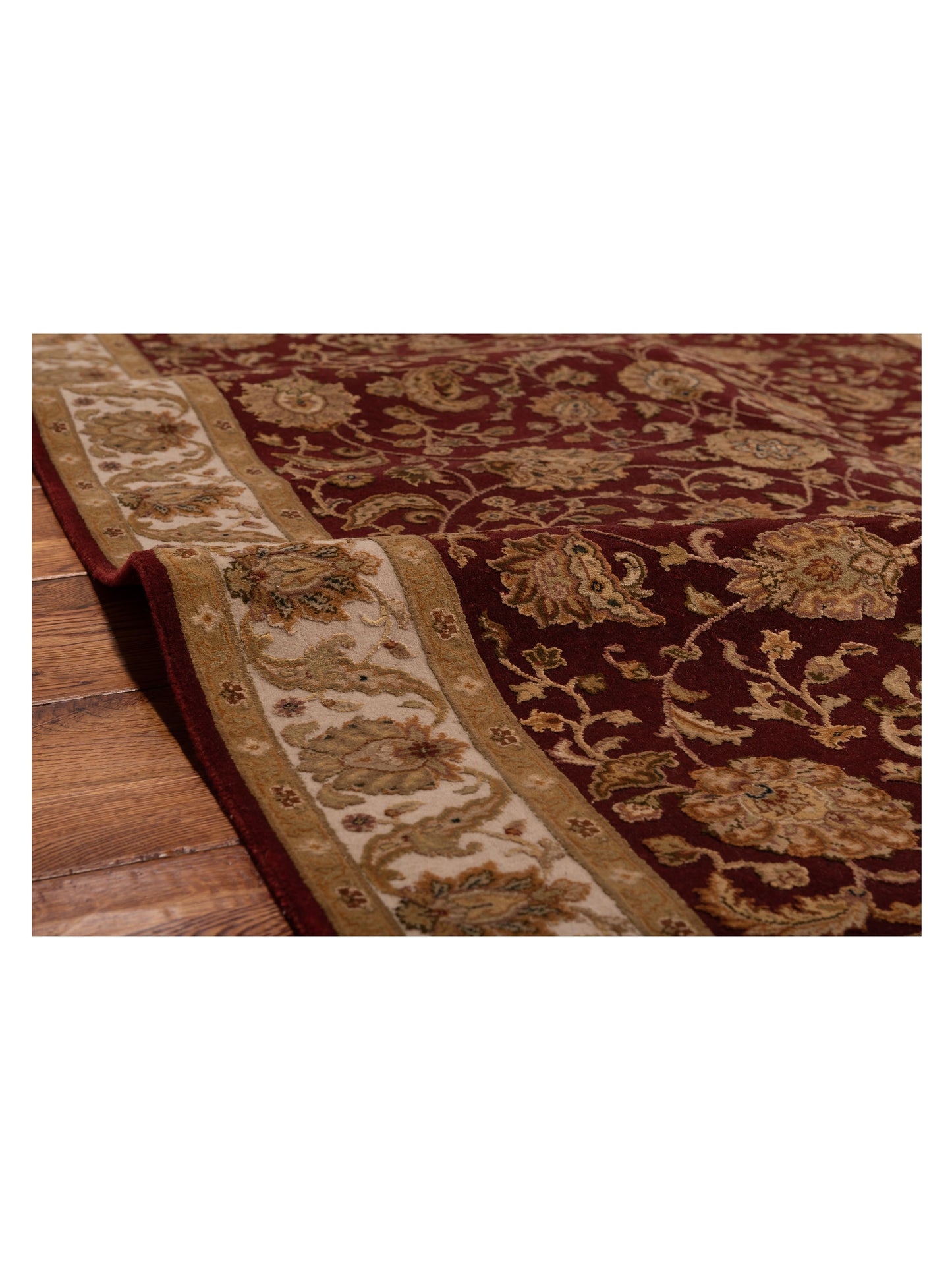 Imperial Silk 127299 Red Ivory 4.2x6.2 Hand Knotted Rug