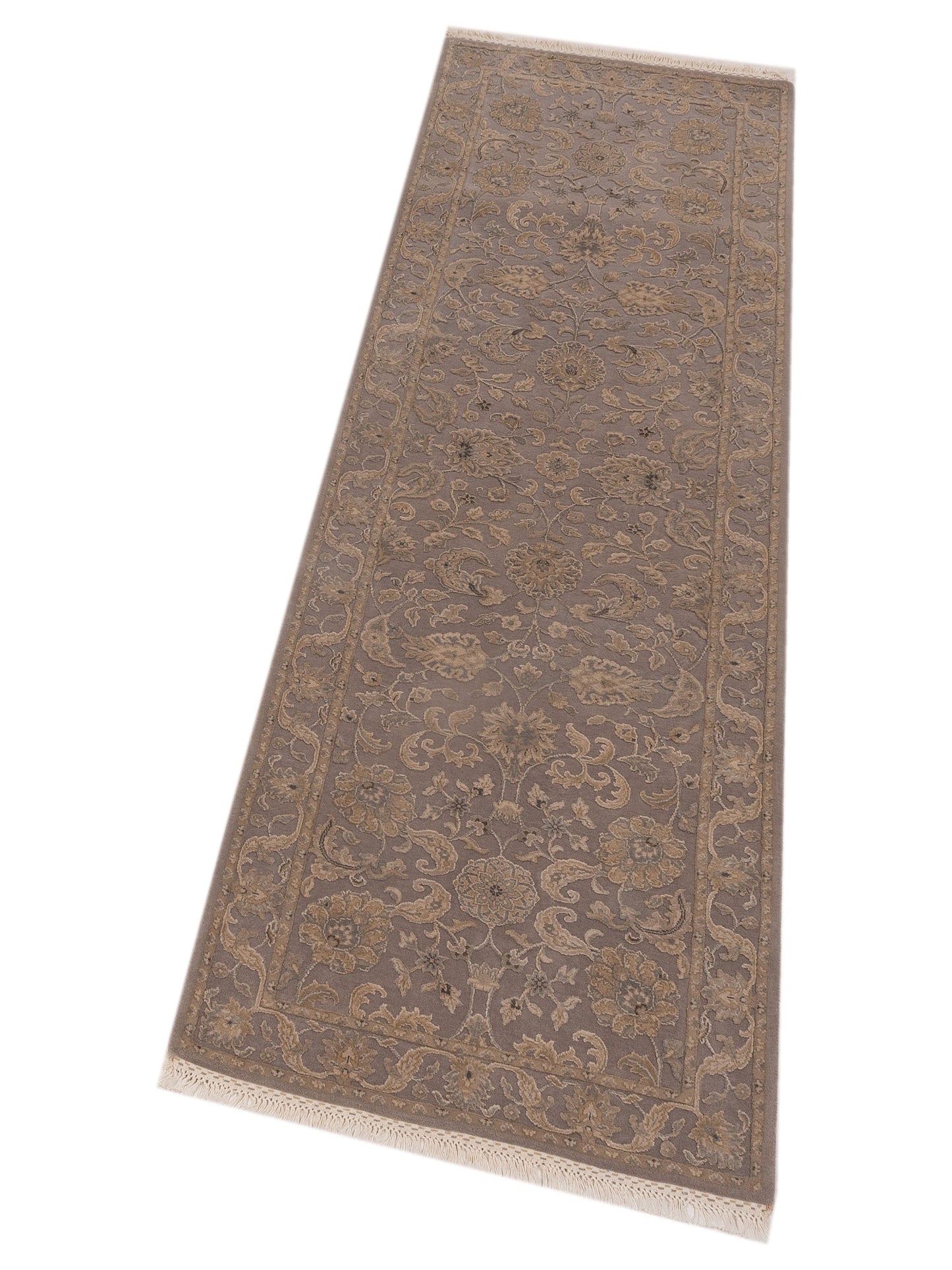 Imperial Silk 127303 Gray Gray 2.7x8.1 Hand Knotted Rug