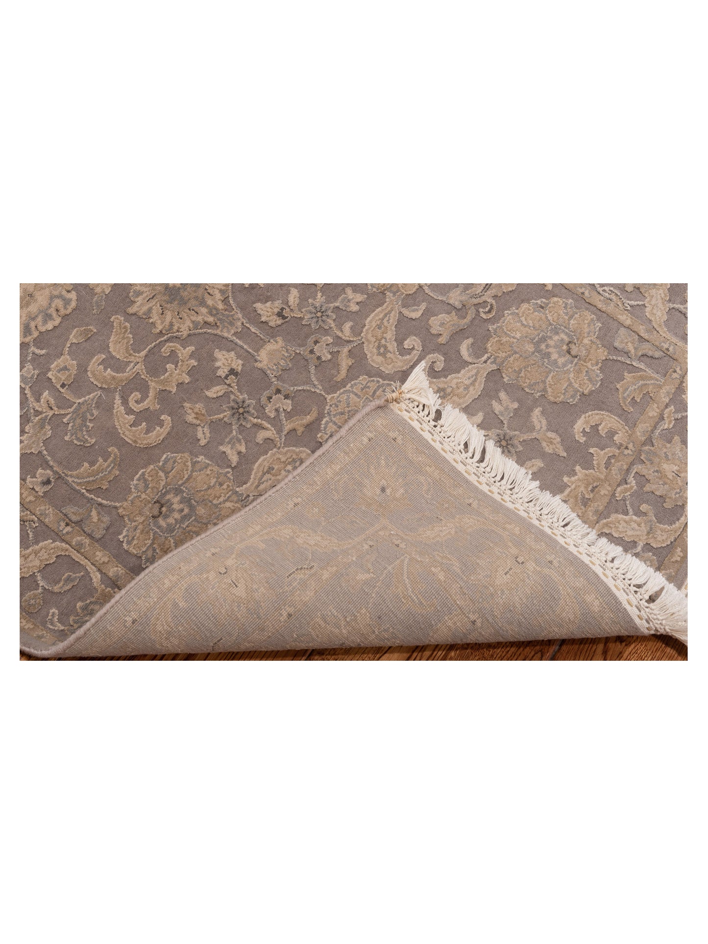 Imperial Silk 127303 Gray Gray 2.7x8.1 Hand Knotted Rug