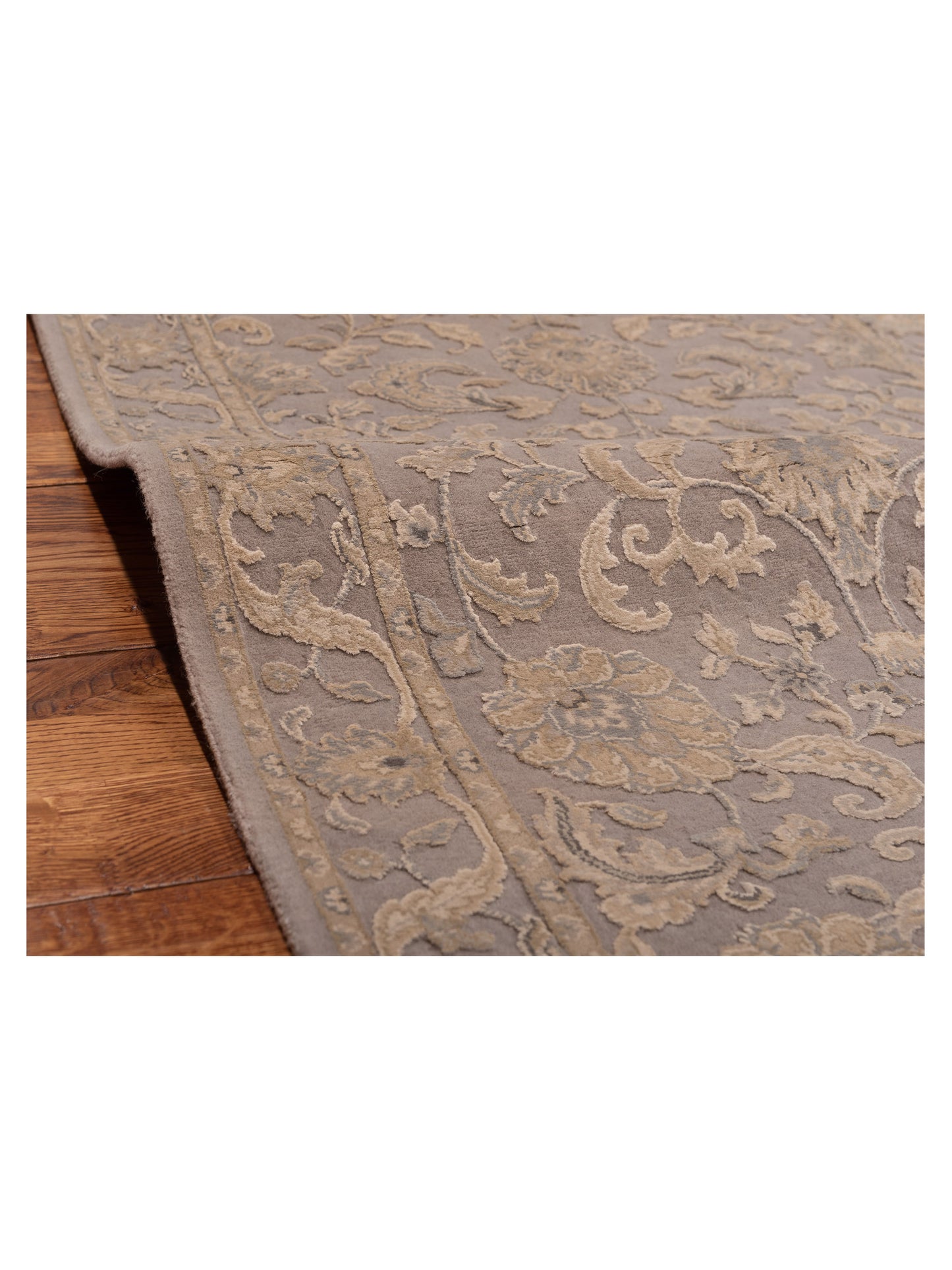 Imperial Silk 127303 Gray Gray 2.7x8.1 Hand Knotted Rug