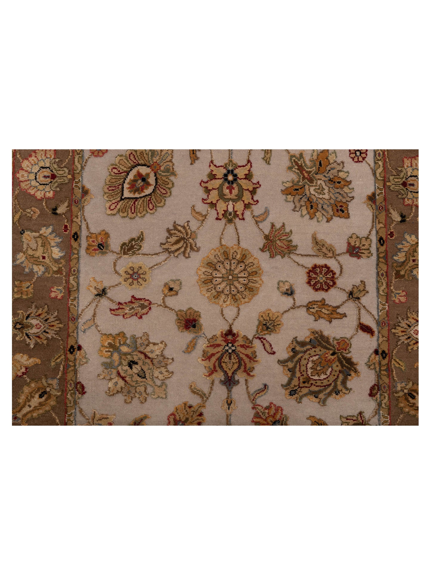 Imperial Silk 127313 Ivory Brown 2.7x8 Hand Knotted Rug