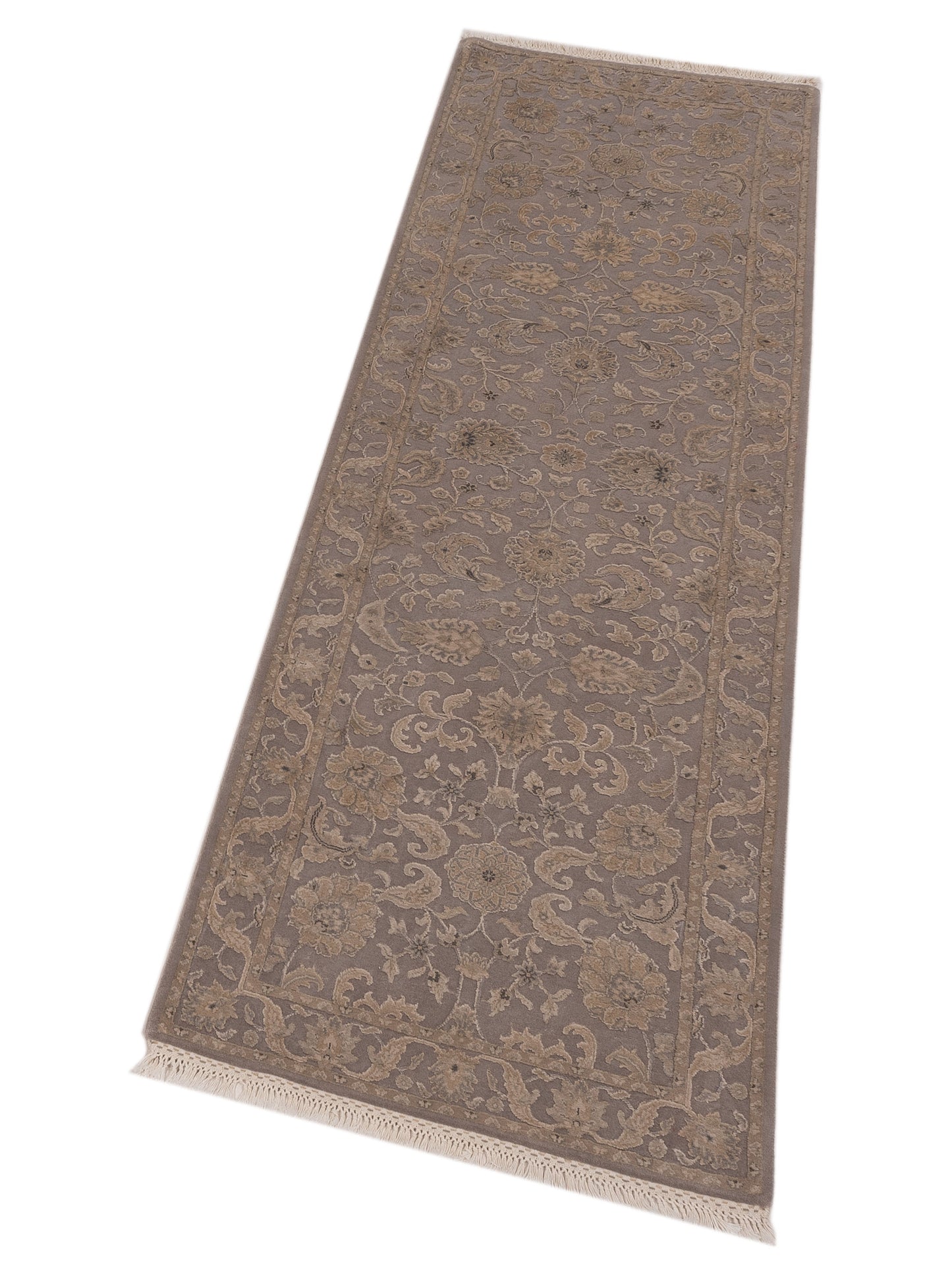 Imperial Silk 127316 Gray Gray 2.7x8.1 Hand Knotted Rug