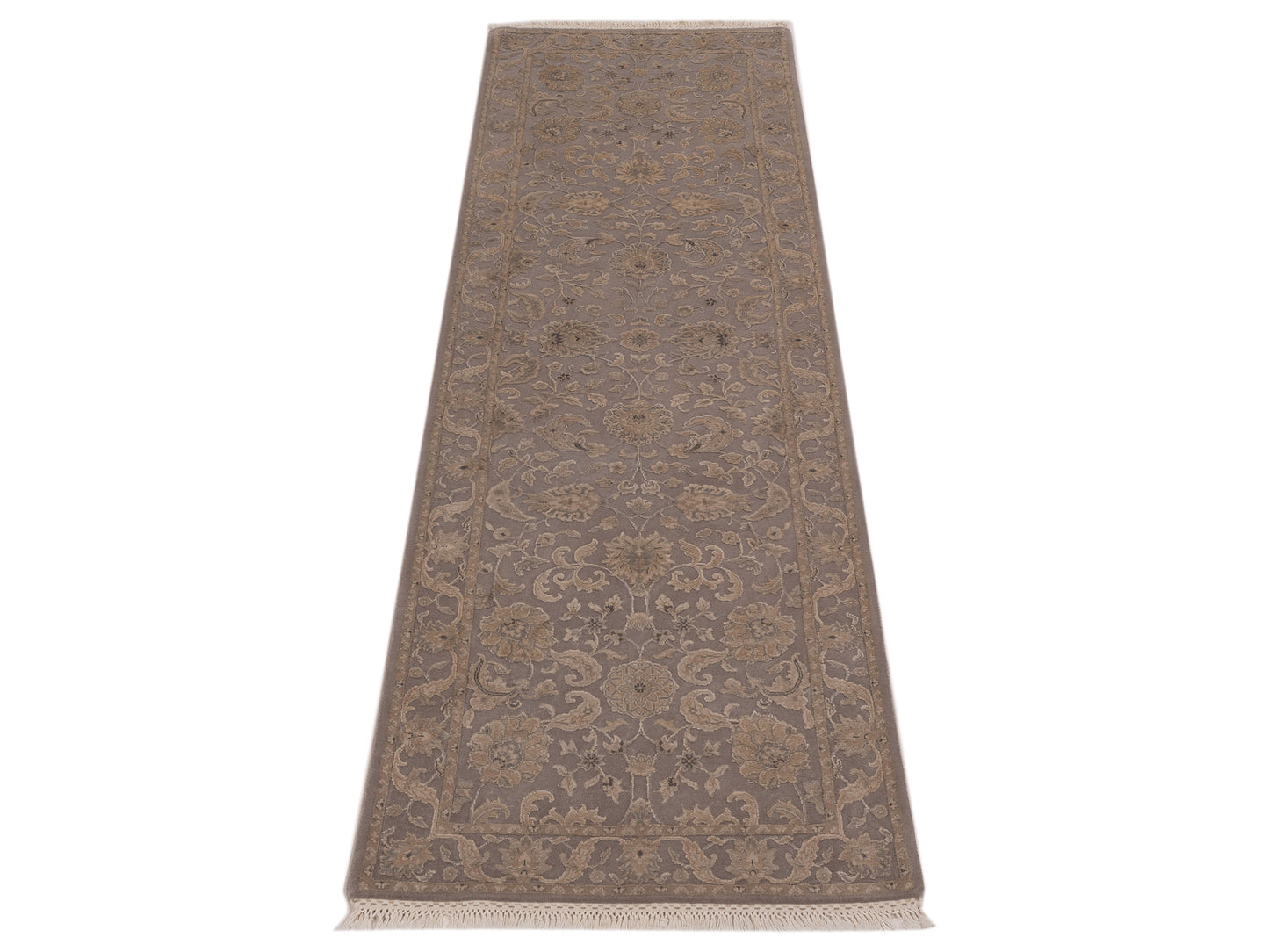 Imperial Silk 127316 Gray Gray 2.7x8.1 Hand Knotted Rug