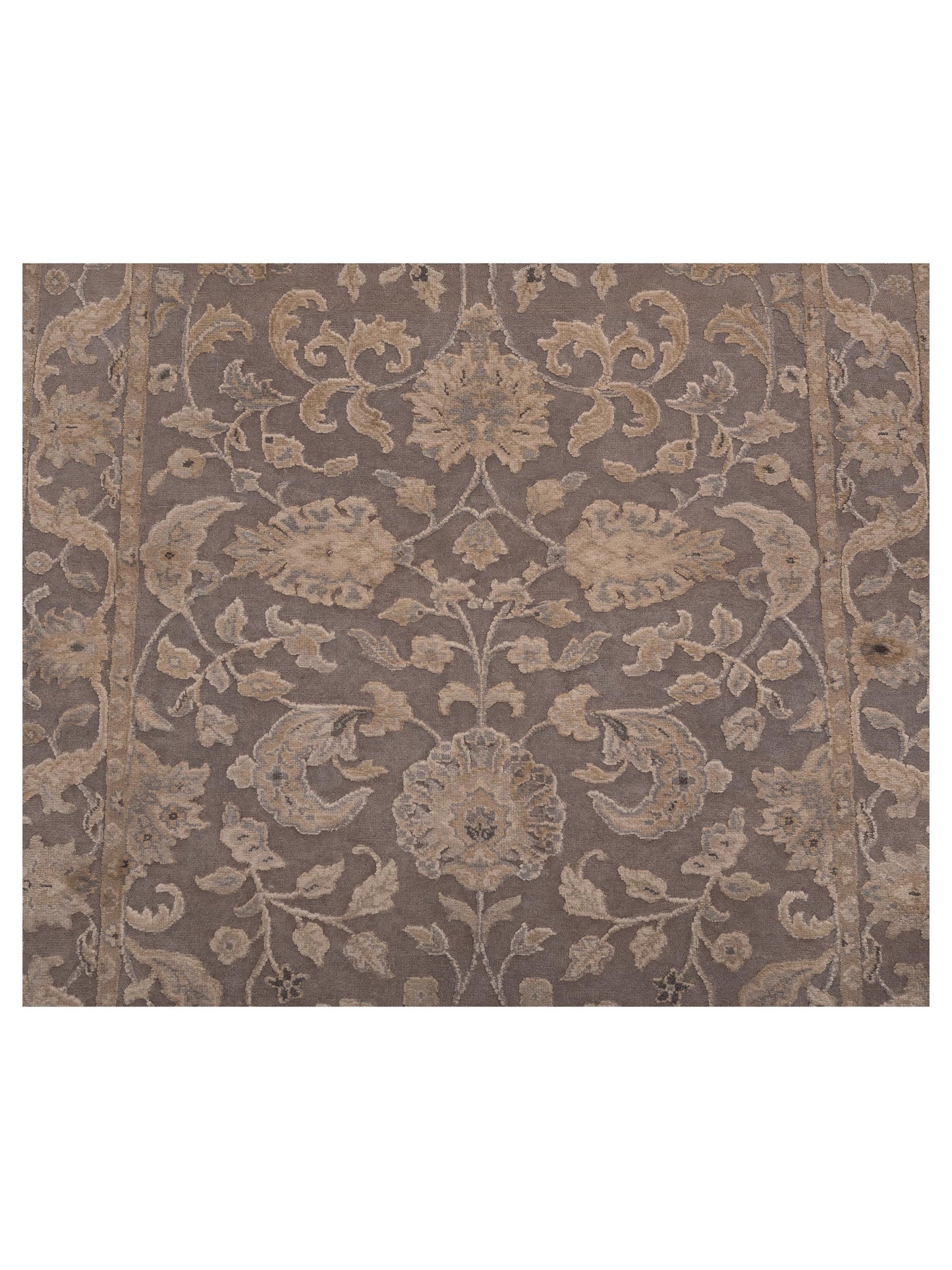Imperial Silk 127316 Gray Gray 2.7x8.1 Hand Knotted Rug