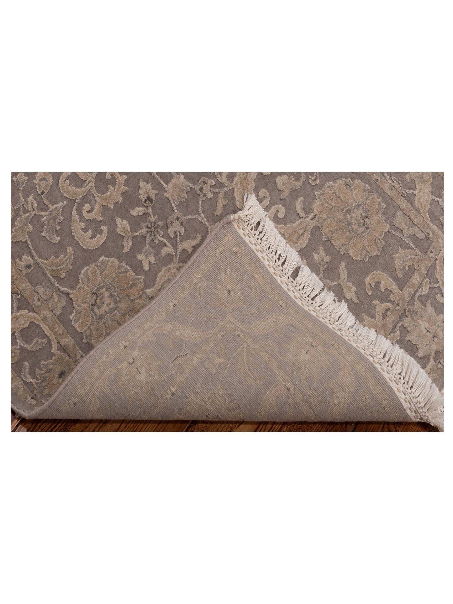 Imperial Silk 127316 Gray Gray 2.7x8.1 Hand Knotted Rug