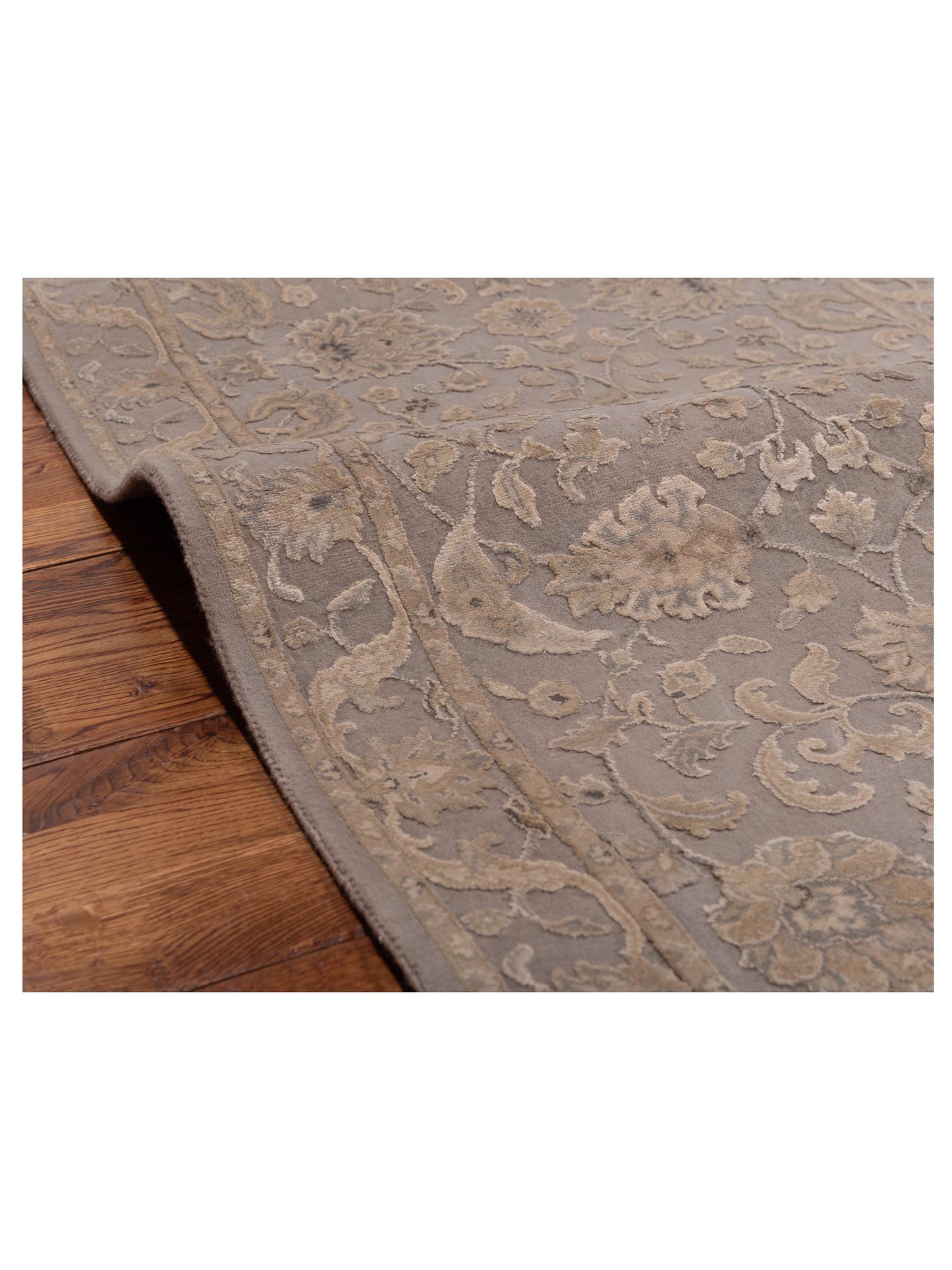 Imperial Silk 127316 Gray Gray 2.7x8.1 Hand Knotted Rug