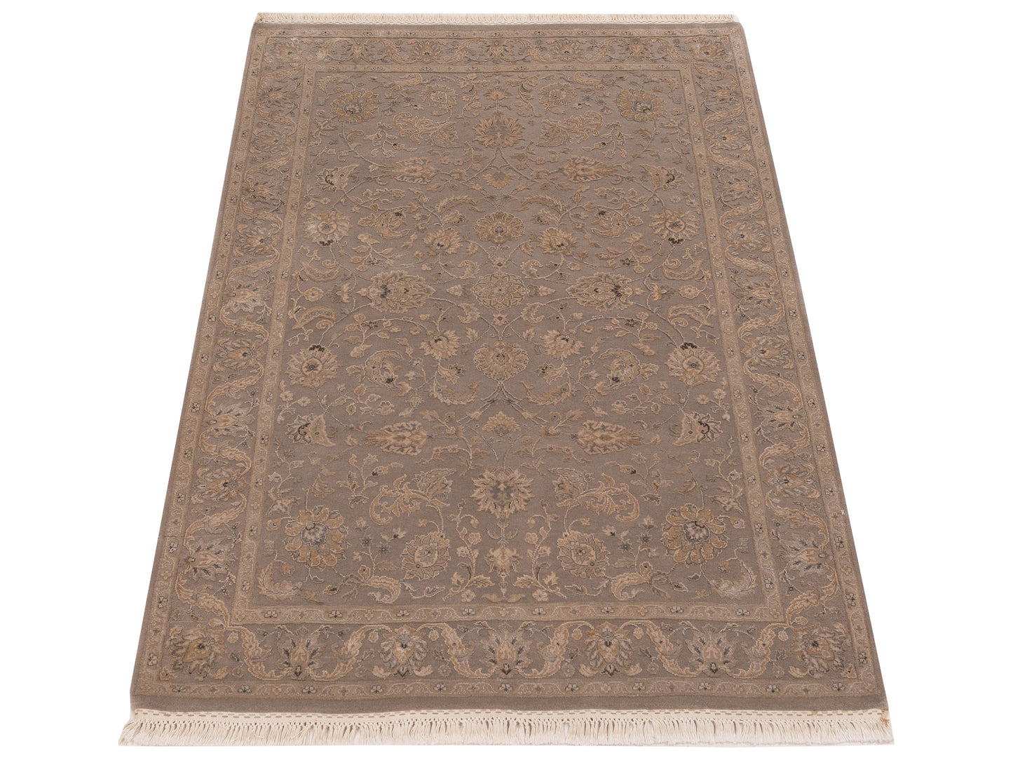 Imperial Silk 127318 Gray 4.1x6.1 Hand Knotted Rug
