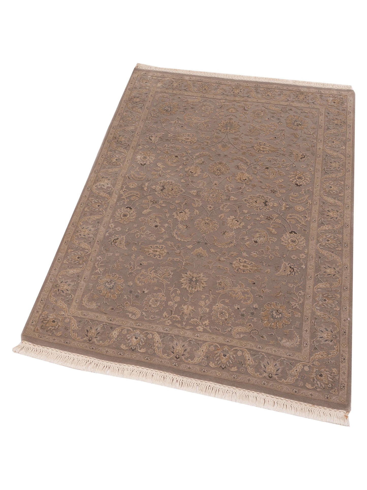 Imperial Silk 127318 Gray 4.1x6.1 Hand Knotted Rug