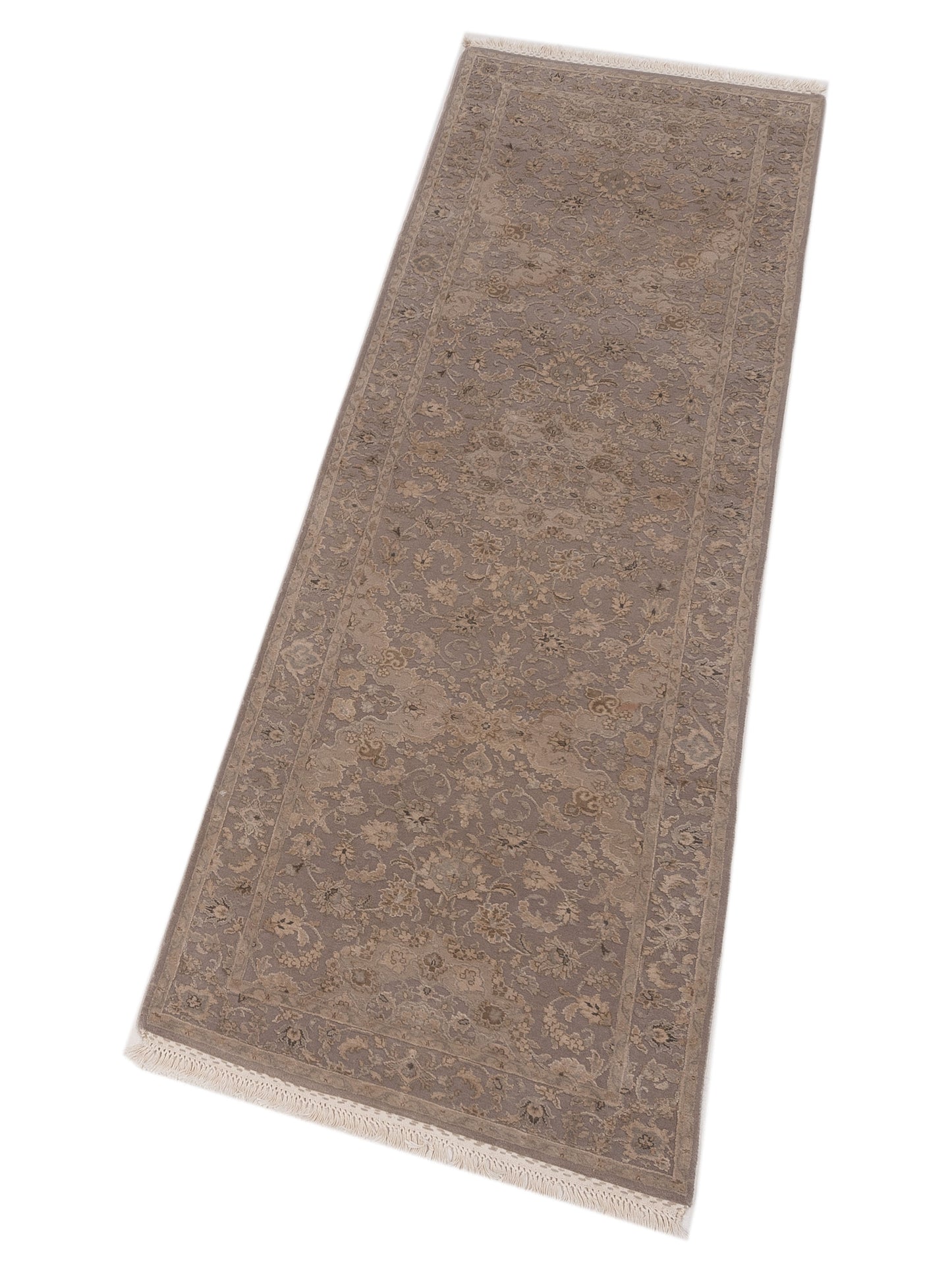 Imperial Silk 127346 Gray Gray 2.7x8 Hand Knotted Rug