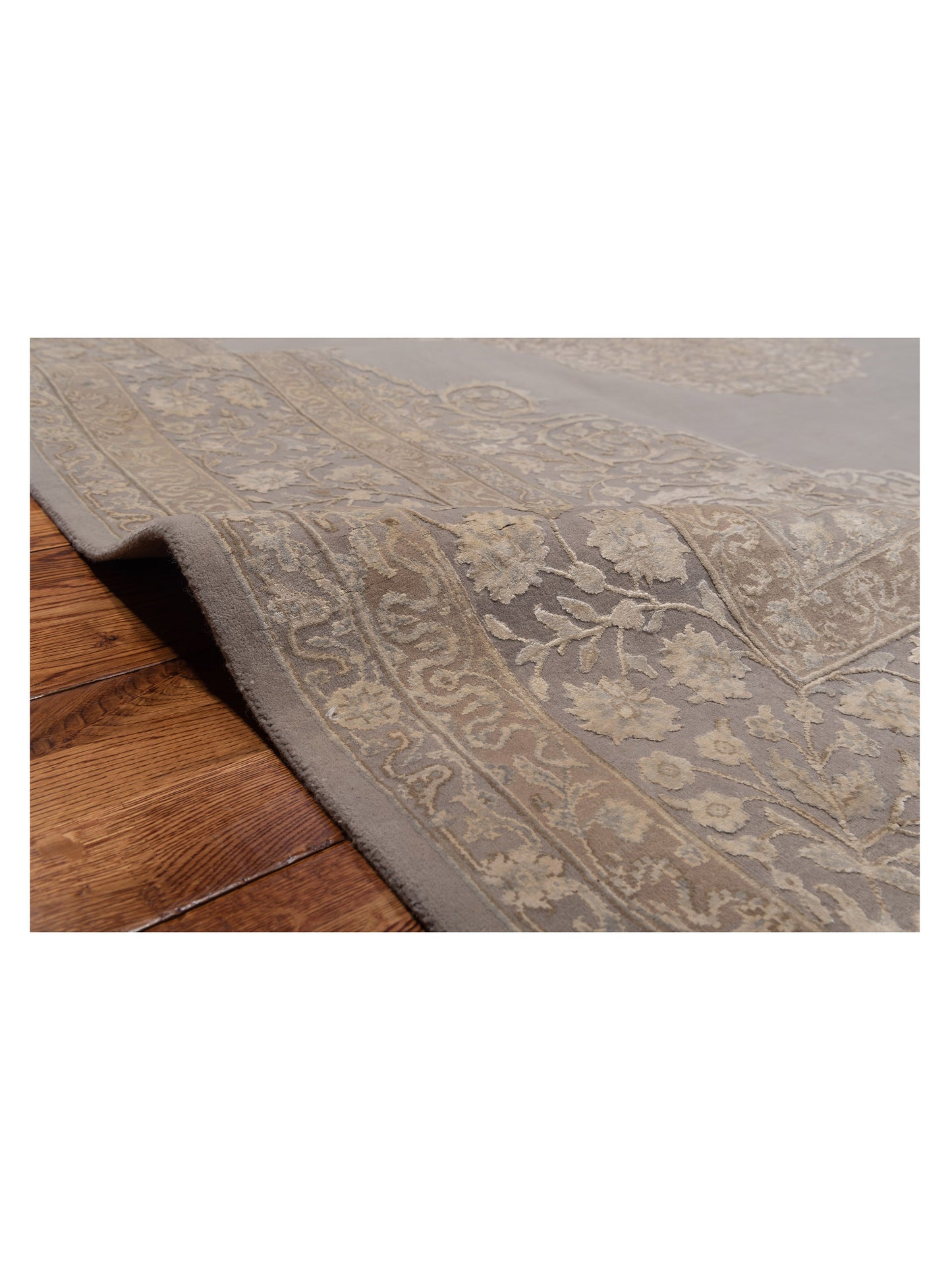 Imperial Silk 127355 Silver 8x9.8 Hand Knotted Rug