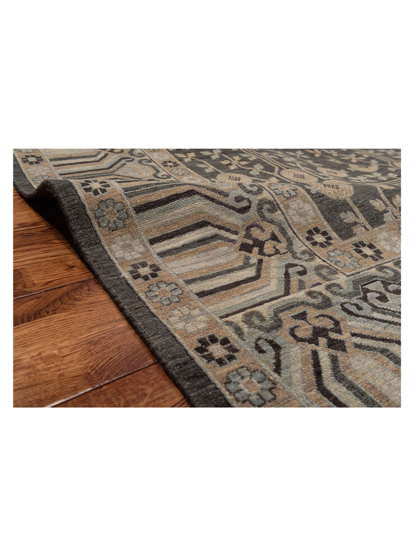 Vintage Revival 127366 Gray Brown 8x9.10 Hand Knotted Rug