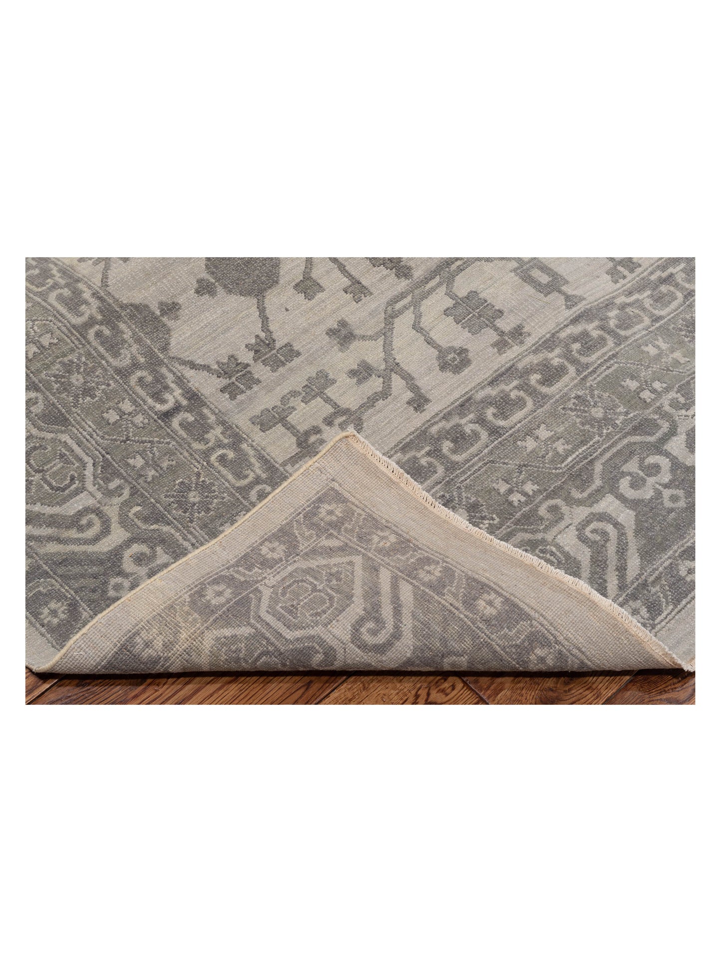 Platinum 127380 Ivory Gray 8x9.10 Hand Knotted Rug