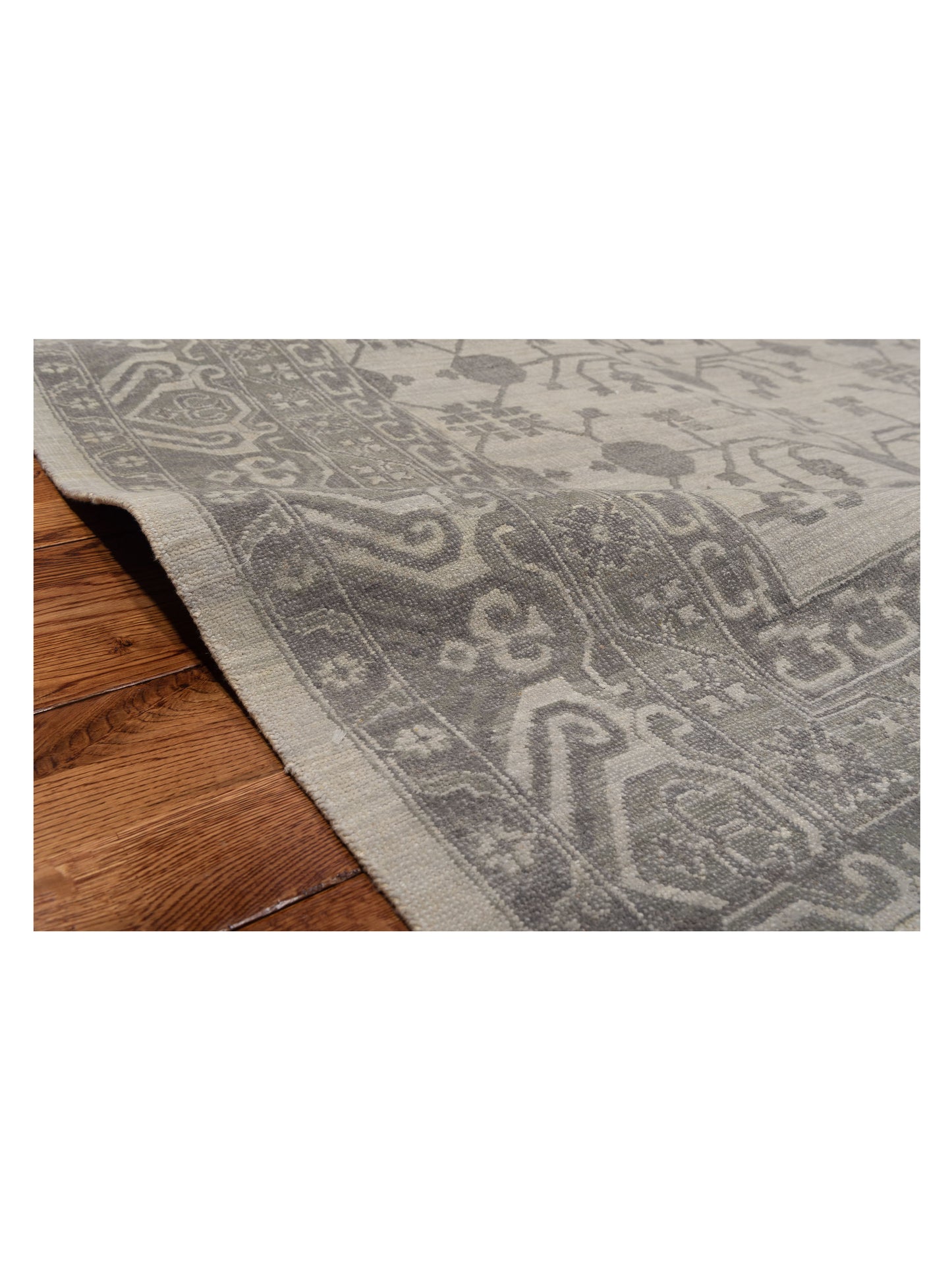 Platinum 127380 Ivory Gray 8x9.10 Hand Knotted Rug