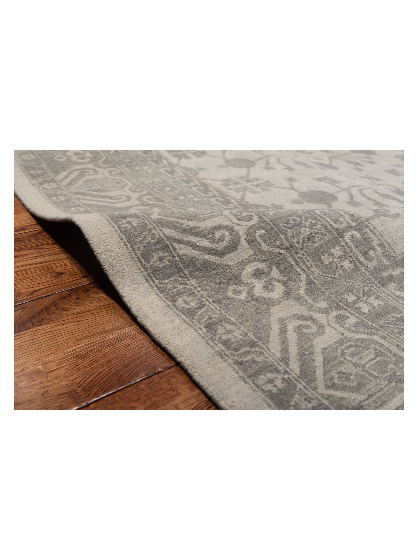 Vintage Revival 127381 Ivory Gray 7.11x9.10 Hand Knotted Rug