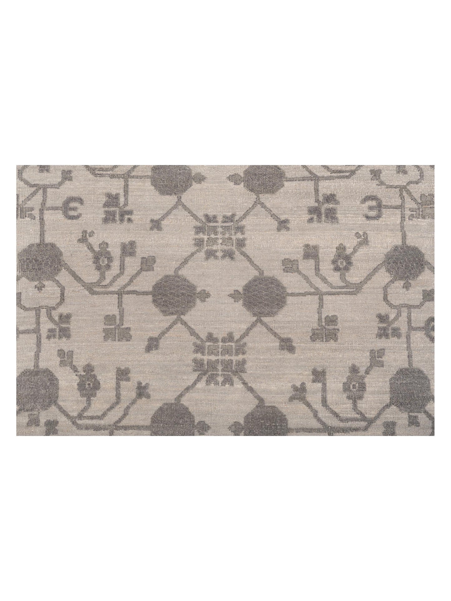 Platinum 127382 Ivory Silver 8.9x11.9 Hand Knotted Rug