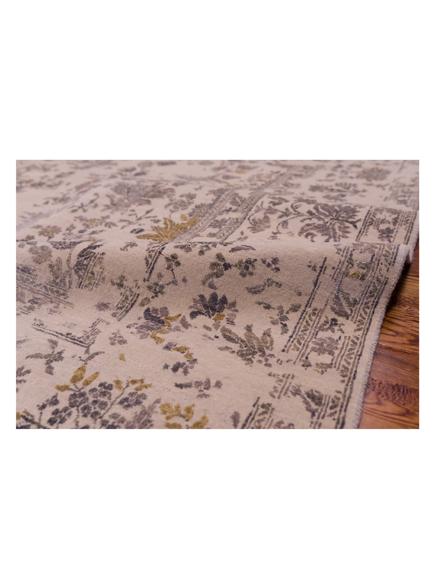 Mastersilk 127396 Silver Gray 8.11x11.8 Hand Knotted Rug